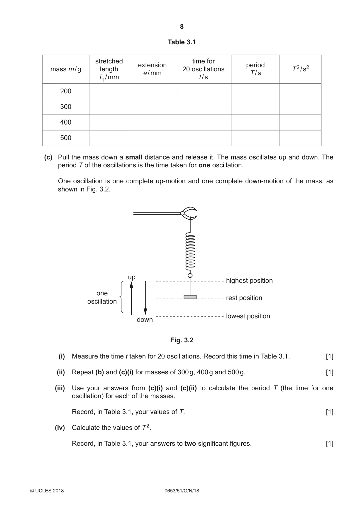 Cambridge IGCSE Science - Combined 0653 2018 Oct/Nov Paper 5 · Variant 1 question paper, page 8 of 12