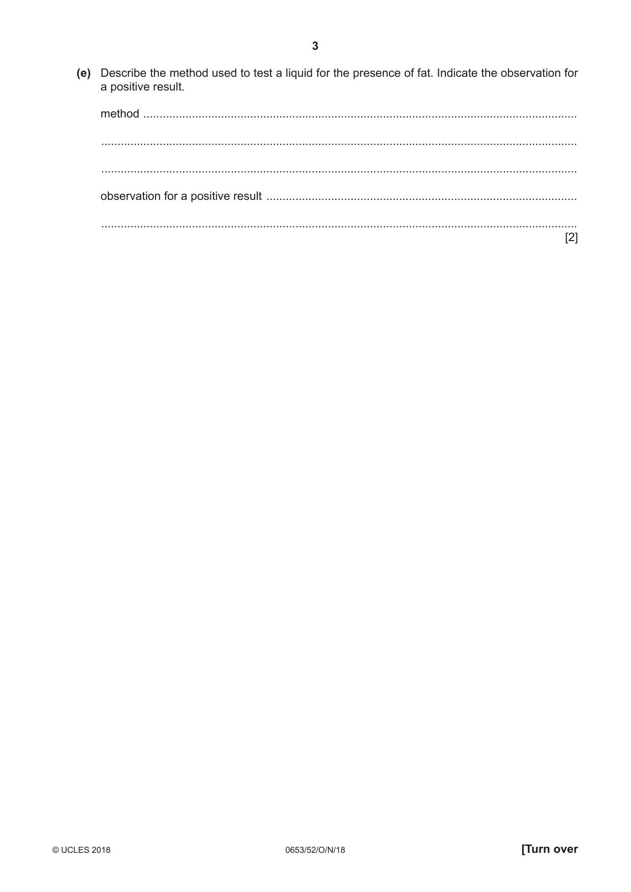 Cambridge IGCSE Science - Combined 0653 2018 Oct/Nov Paper 5 · Variant 2 question paper, page 3 of 8