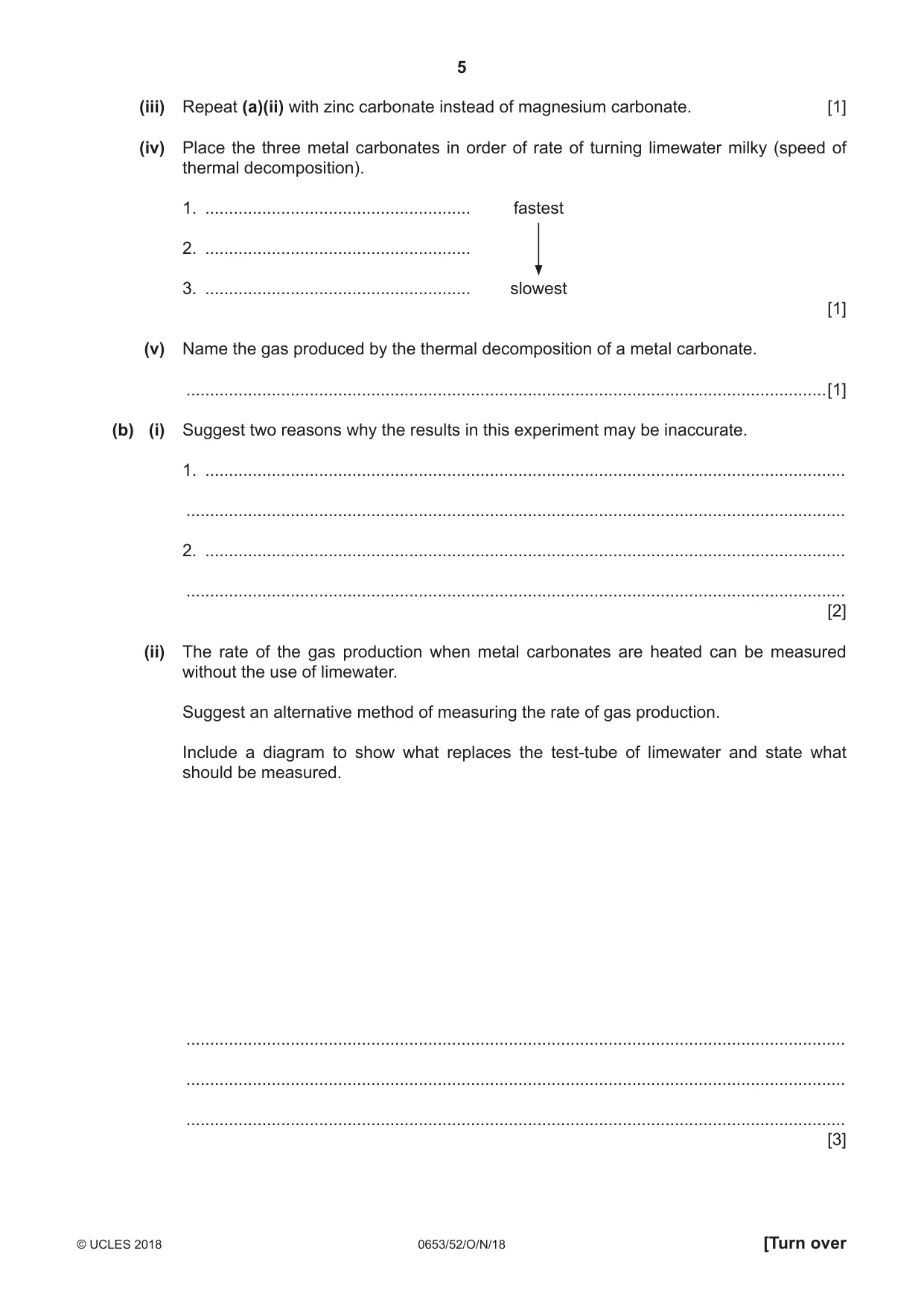 Cambridge IGCSE Science - Combined 0653 2018 Oct/Nov Paper 5 · Variant 2 question paper, page 5 of 8