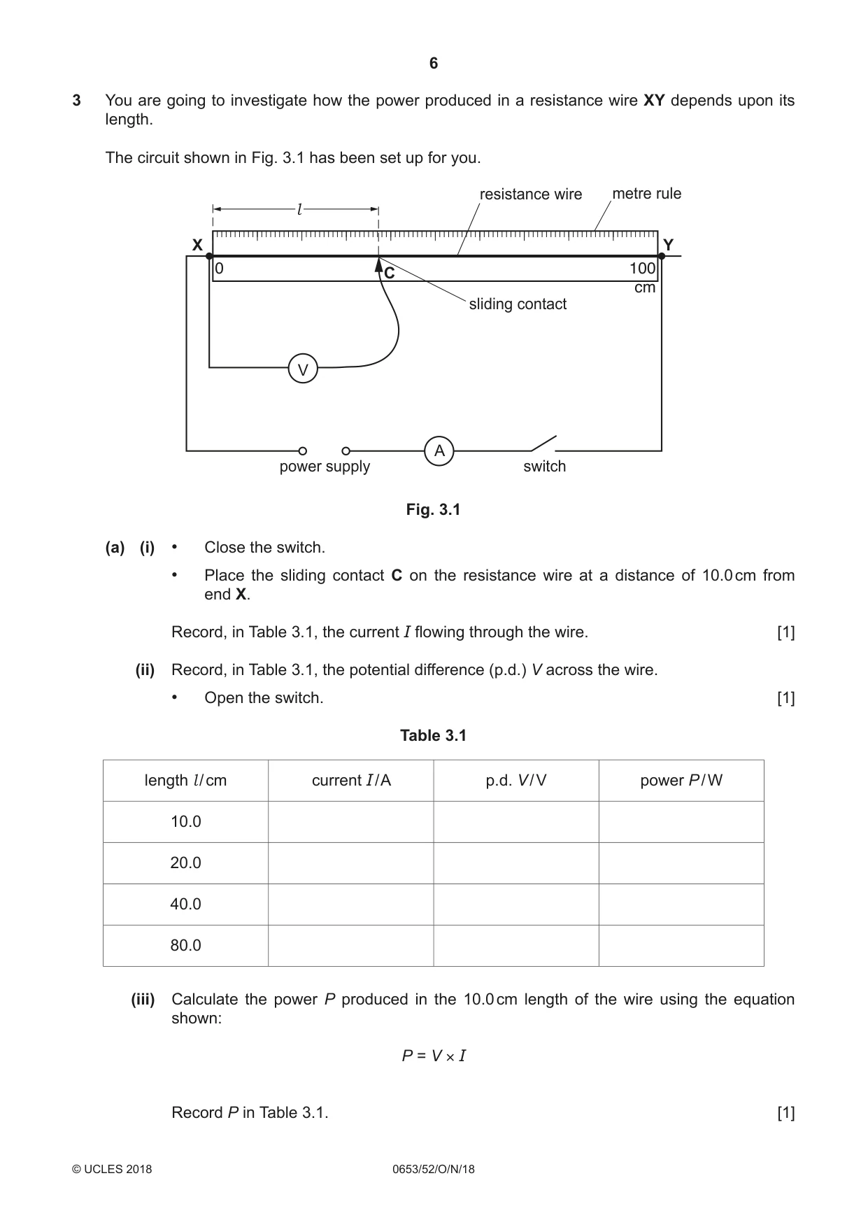 Cambridge IGCSE Science - Combined 0653 2018 Oct/Nov Paper 5 · Variant 2 question paper, page 6 of 8
