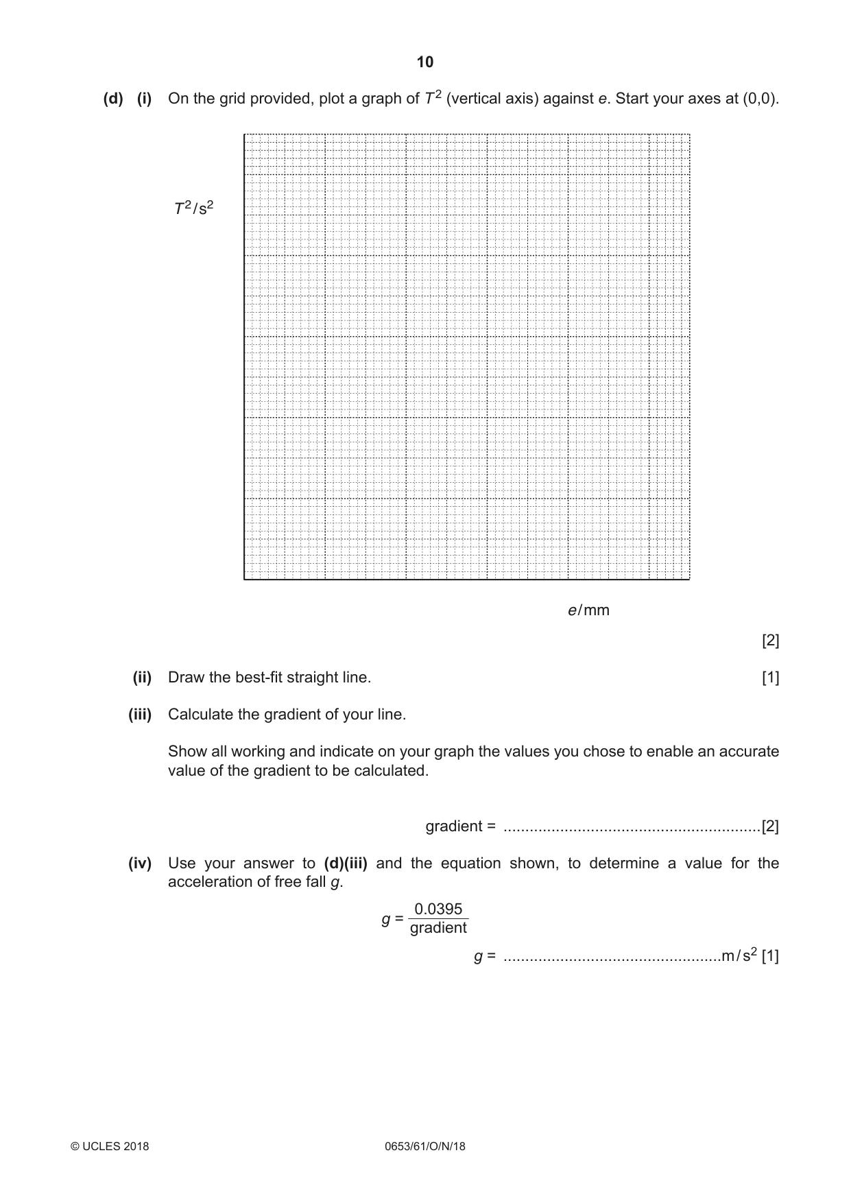 Cambridge IGCSE Science - Combined 0653 2018 Oct/Nov Paper 6 · Variant 1 question paper, page 10 of 20