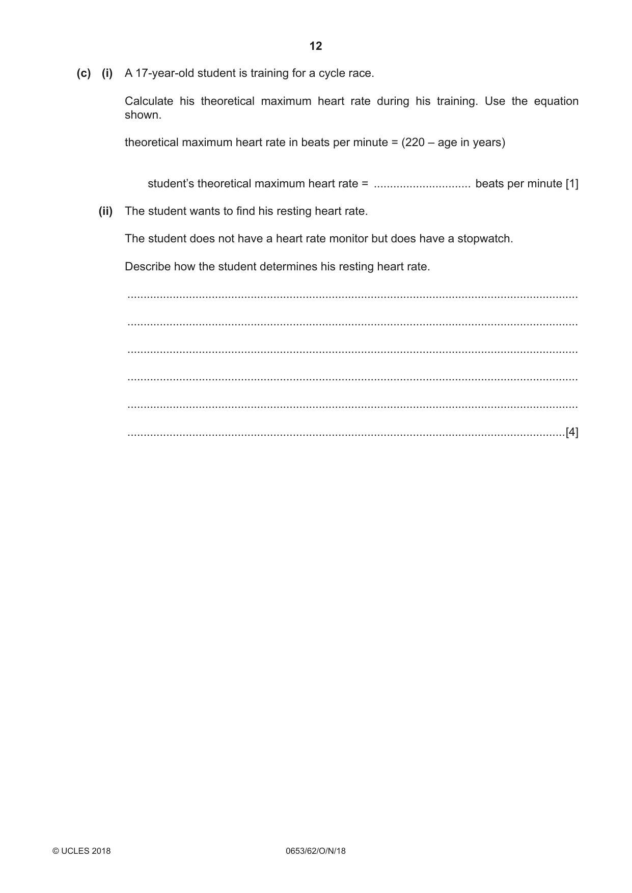 Cambridge IGCSE Science - Combined 0653 2018 Oct/Nov Paper 6 · Variant 2 question paper, page 12 of 20