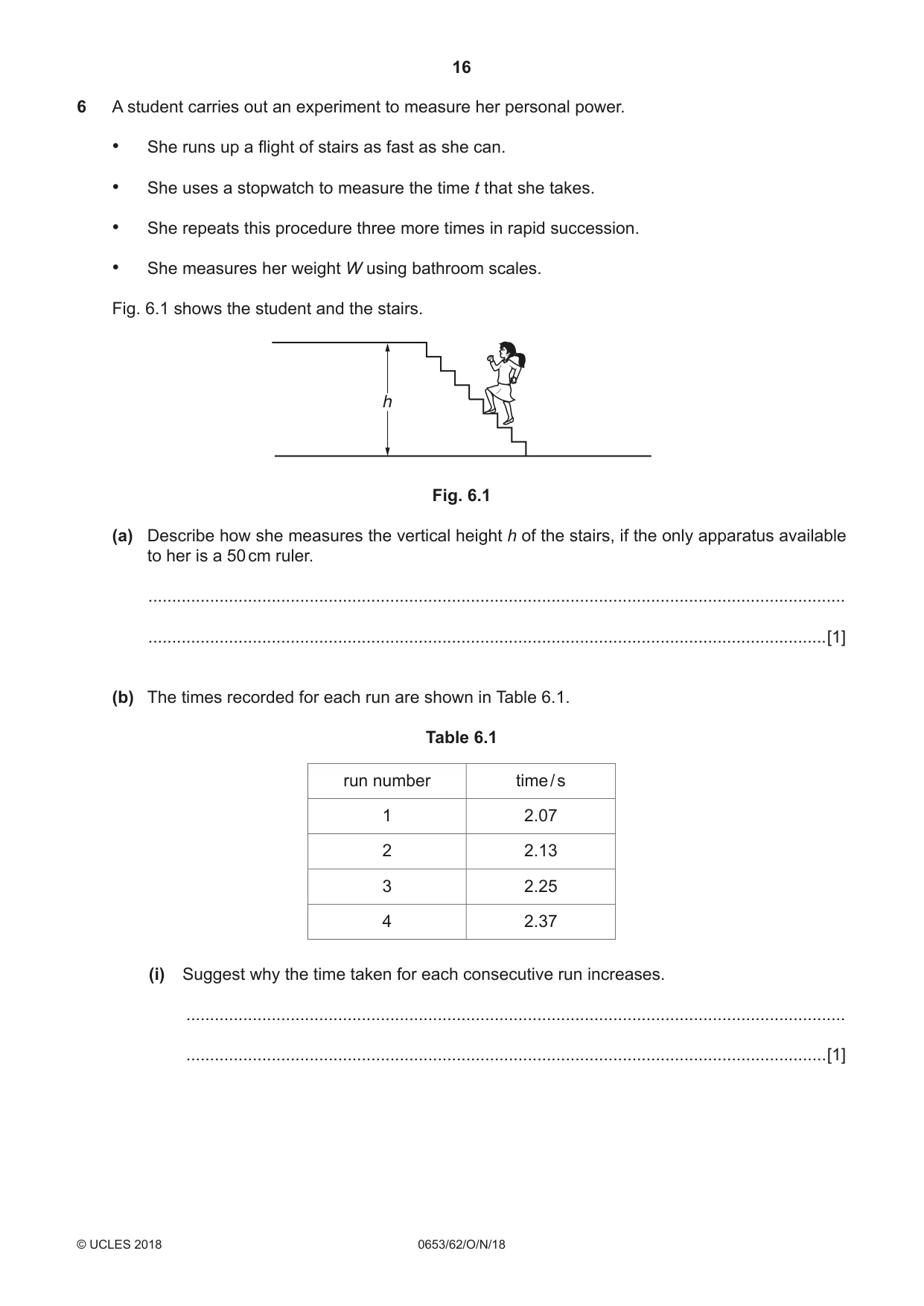 Cambridge IGCSE Science - Combined 0653 2018 Oct/Nov Paper 6 · Variant 2 question paper, page 16 of 20