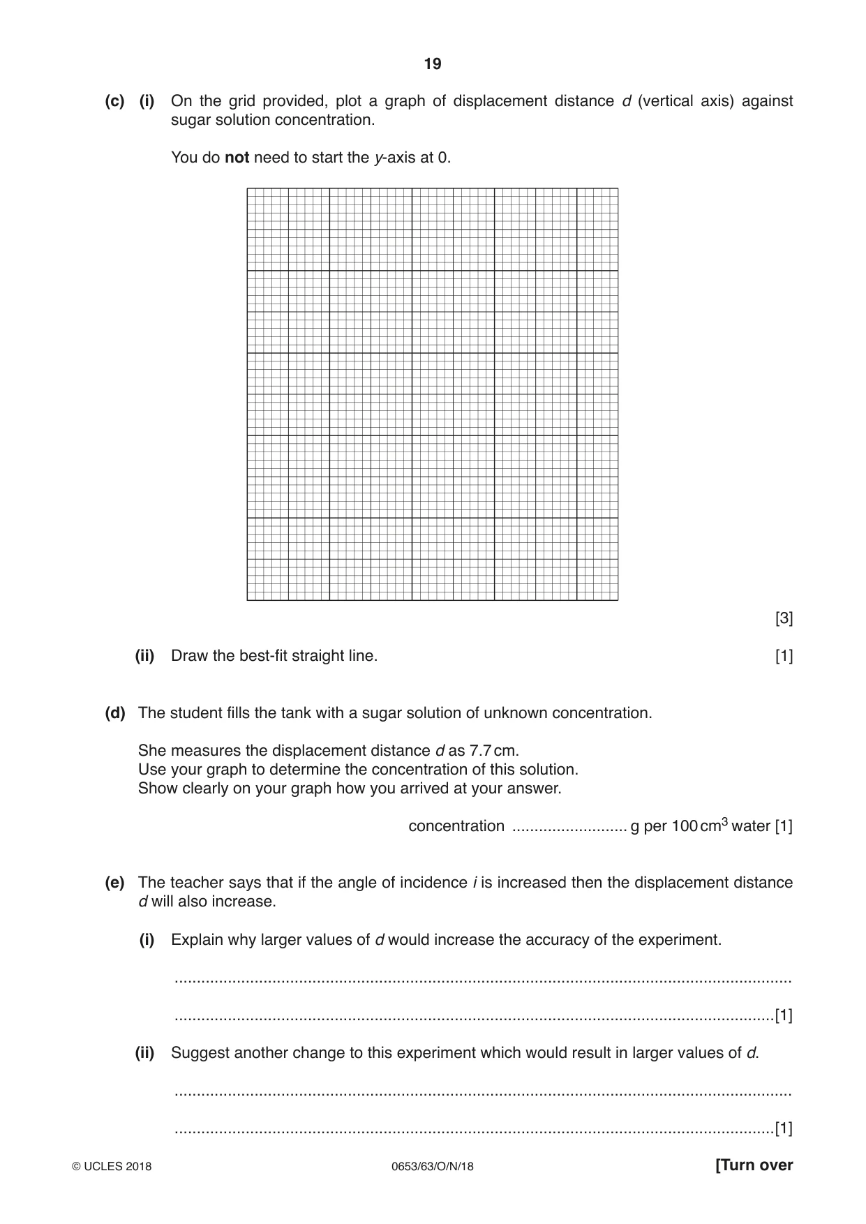 Cambridge IGCSE Science - Combined 0653 2018 Oct/Nov Paper 6 · Variant 3 question paper, page 19 of 20