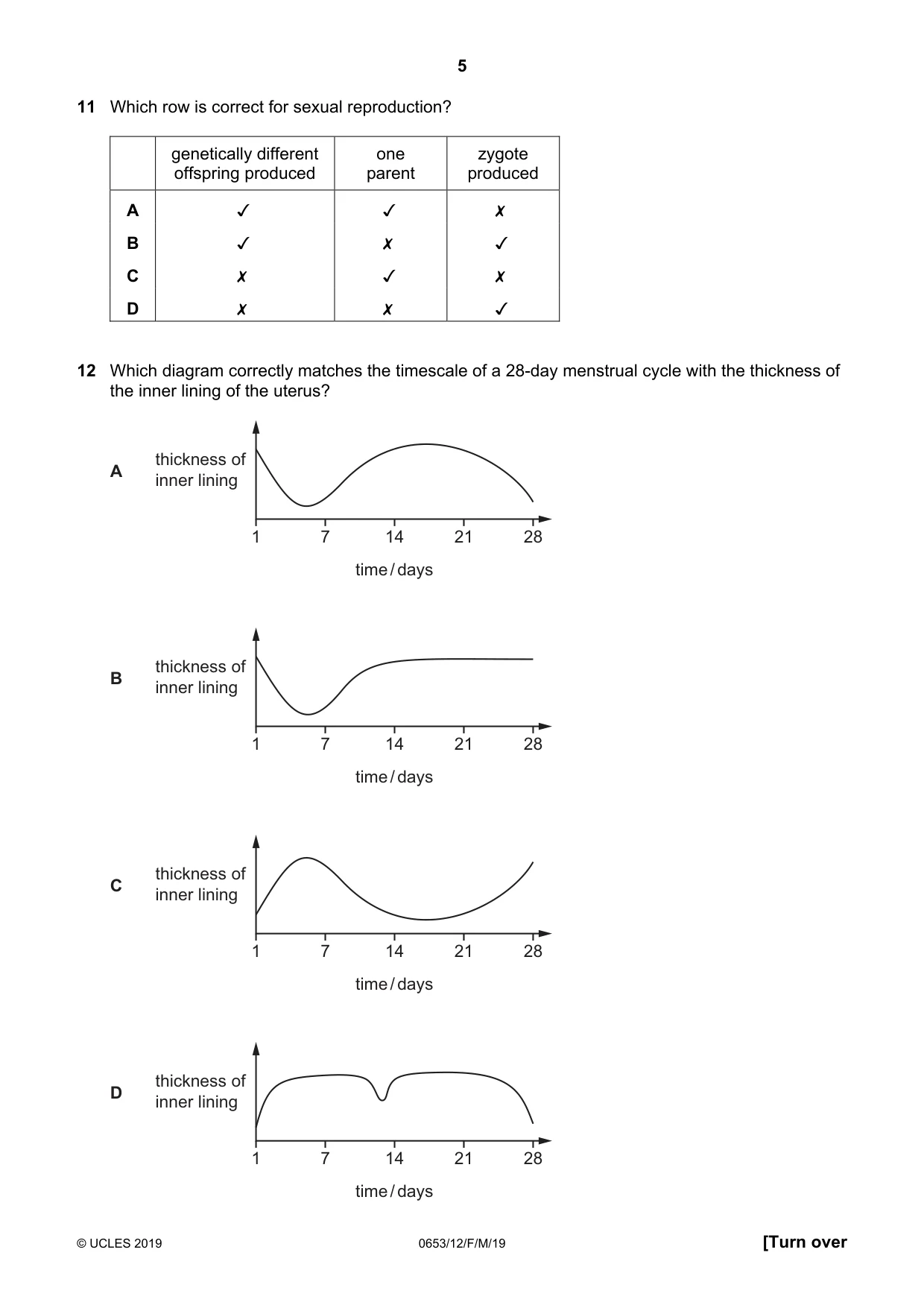 Cambridge IGCSE Science - Combined 0653 2019 Feb/March Paper 1 · Variant 2 question paper, page 5 of 16
