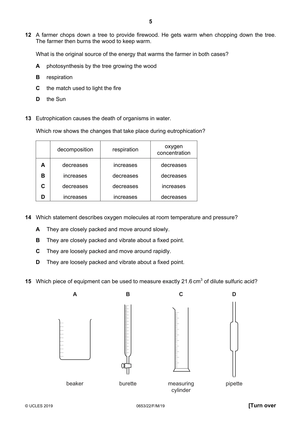 Cambridge IGCSE Science - Combined 0653 2019 Feb/March Paper 2 · Variant 2 question paper, page 5 of 16