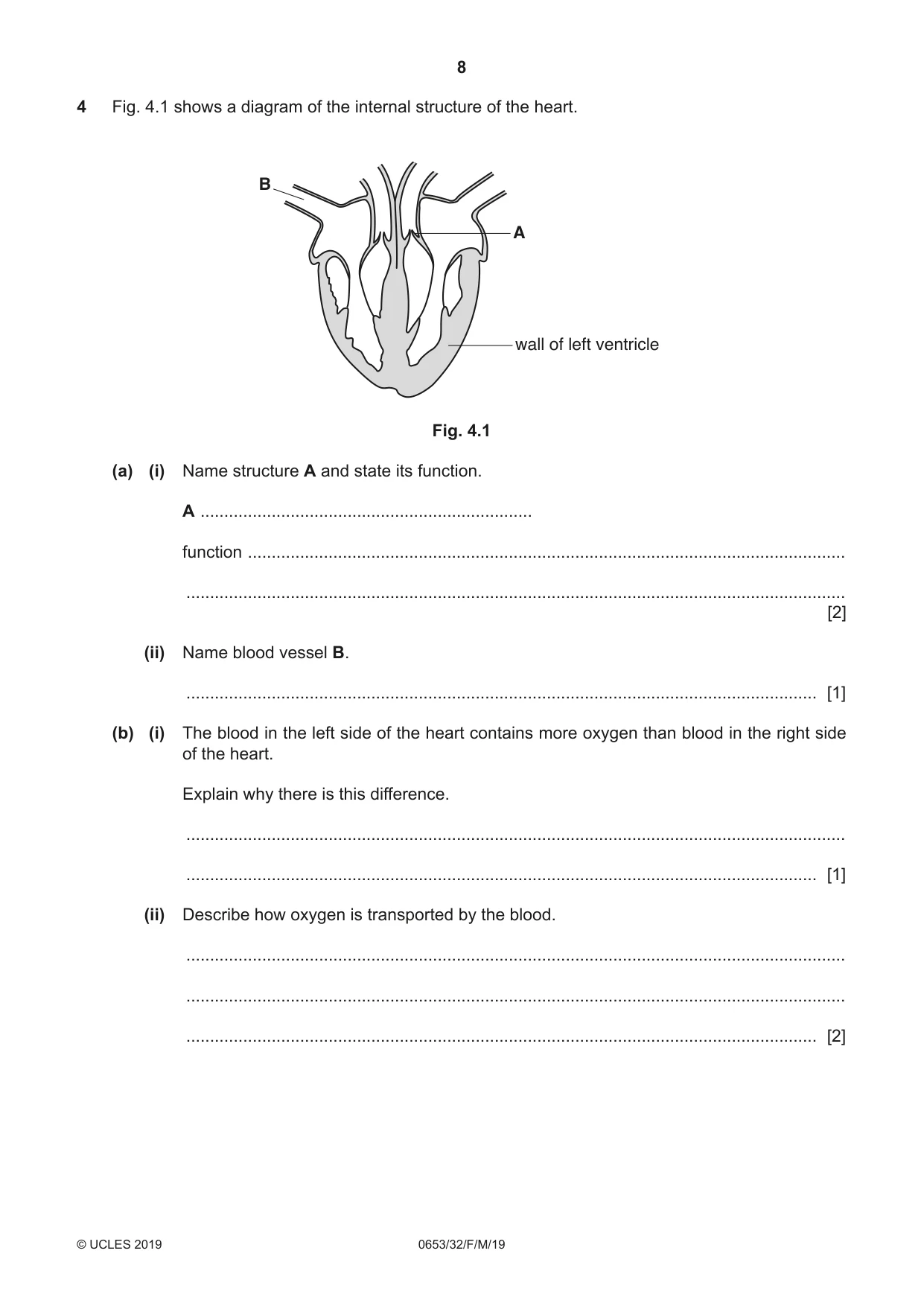 Cambridge IGCSE Science - Combined 0653 2019 Feb/March Paper 3 · Variant 2 question paper, page 8 of 20