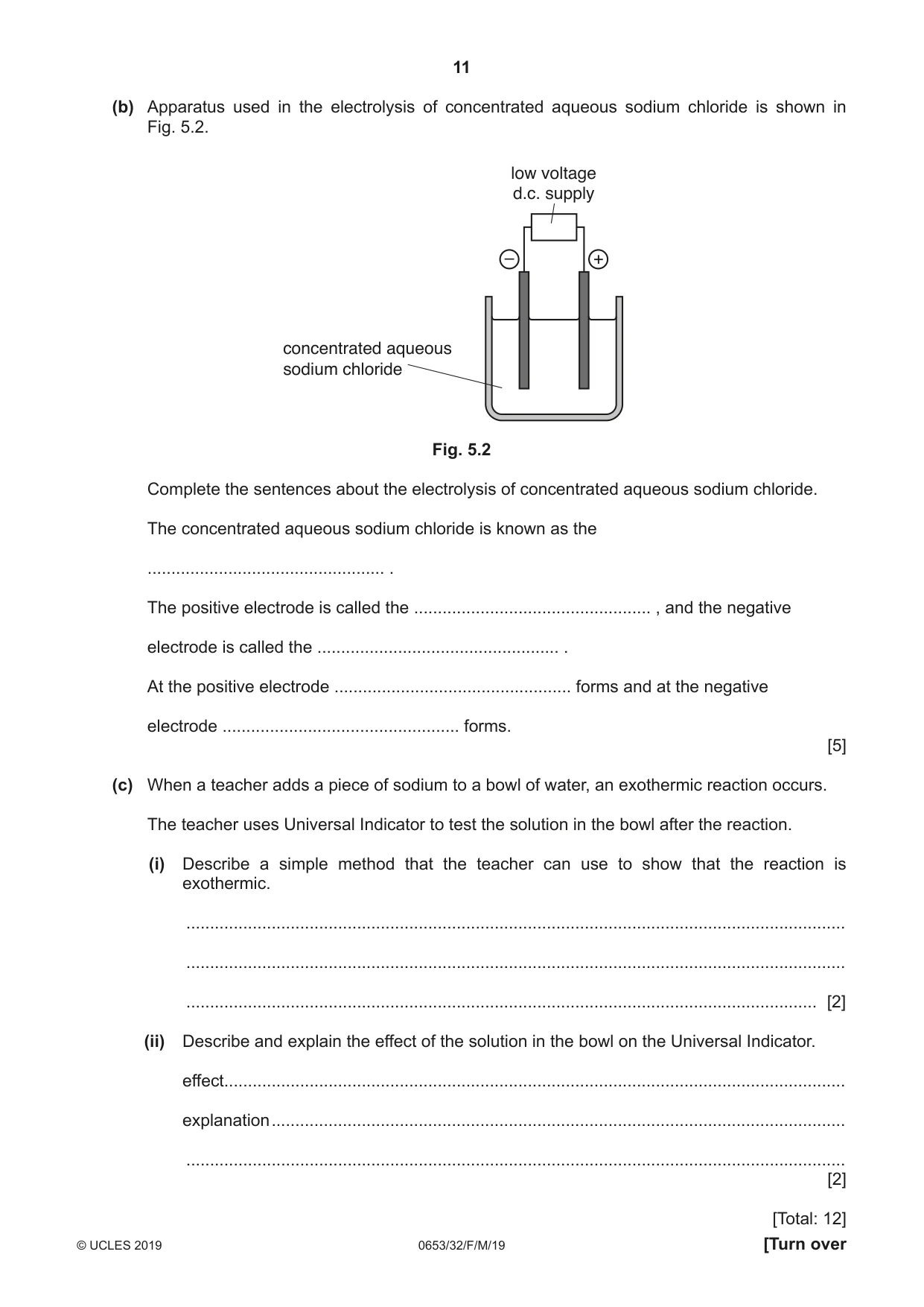 Cambridge IGCSE Science - Combined 0653 2019 Feb/March Paper 3 · Variant 2 question paper, page 11 of 20