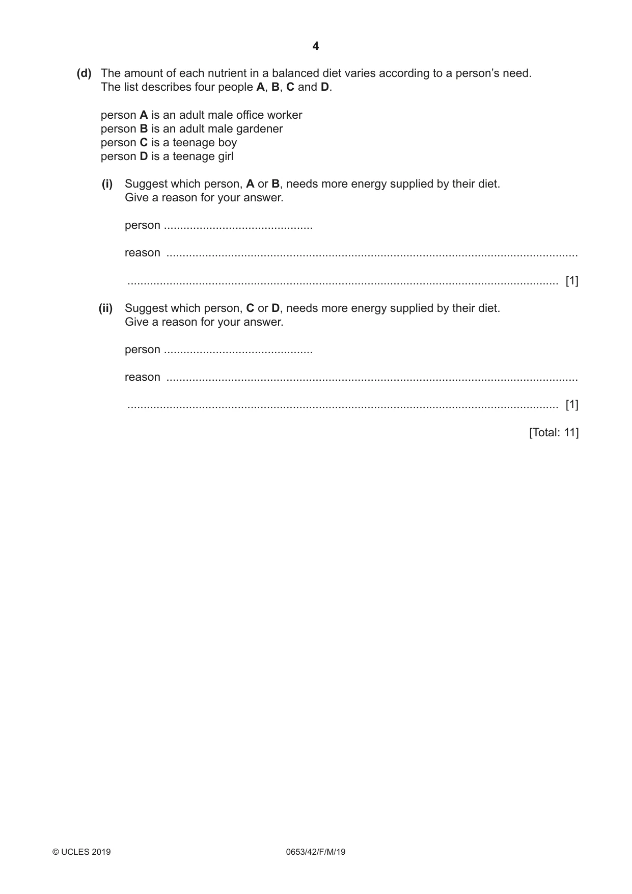 Cambridge IGCSE Science - Combined 0653 2019 Feb/March Paper 4 · Variant 2 question paper, page 4 of 24
