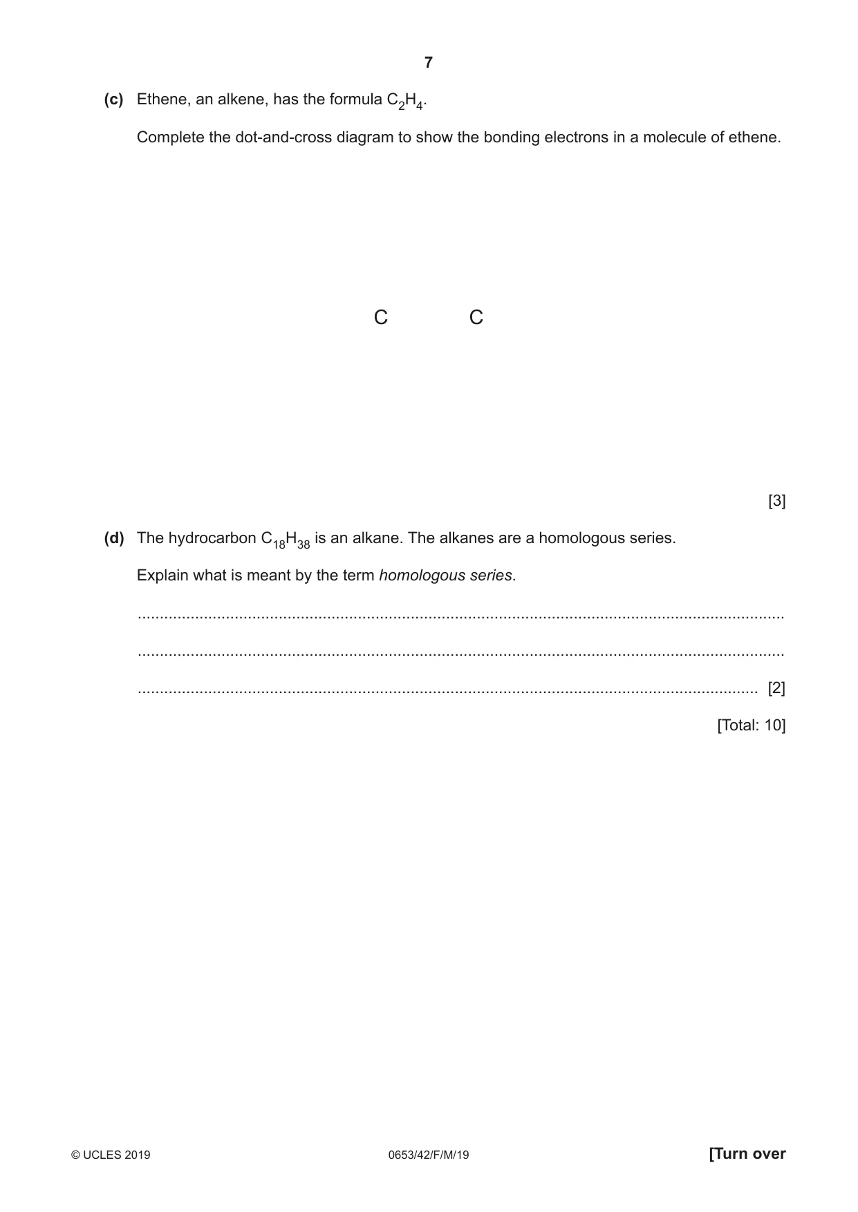 Cambridge IGCSE Science - Combined 0653 2019 Feb/March Paper 4 · Variant 2 question paper, page 7 of 24