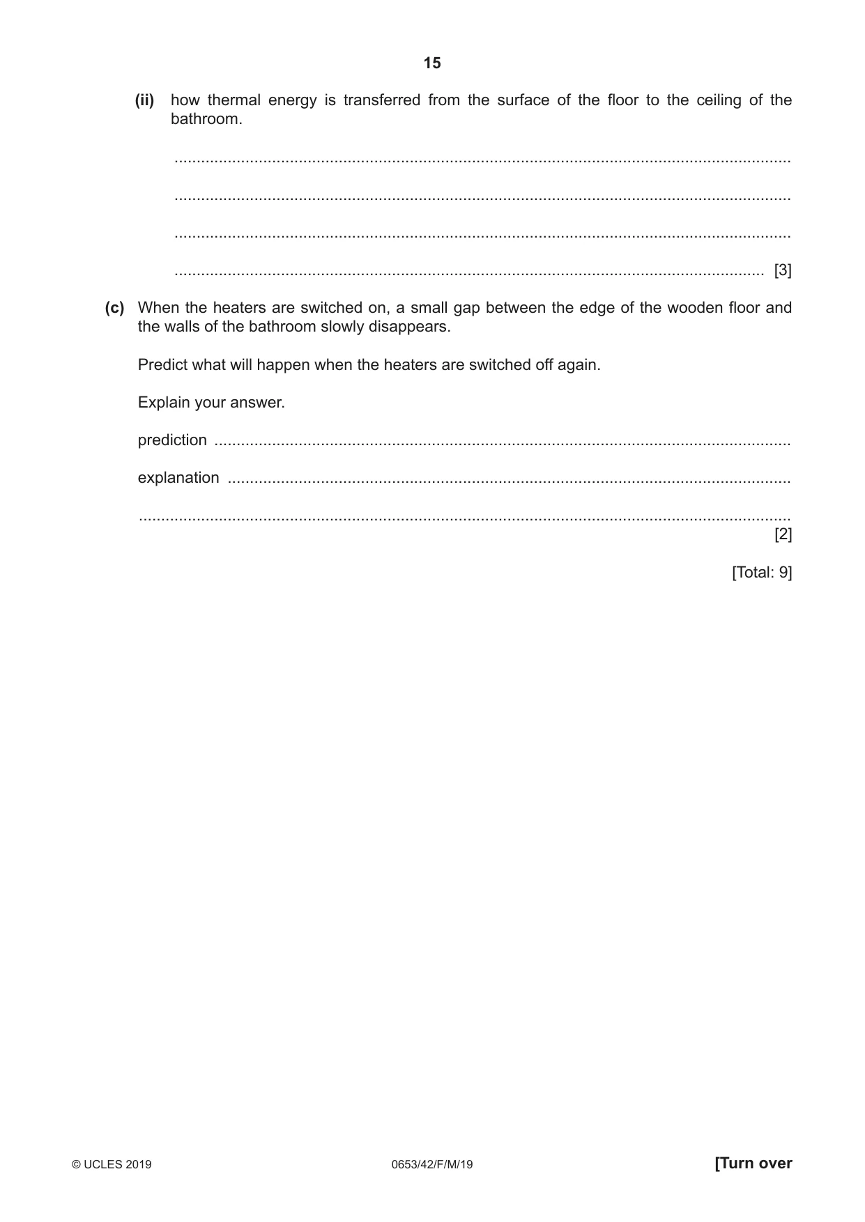 Cambridge IGCSE Science - Combined 0653 2019 Feb/March Paper 4 · Variant 2 question paper, page 15 of 24