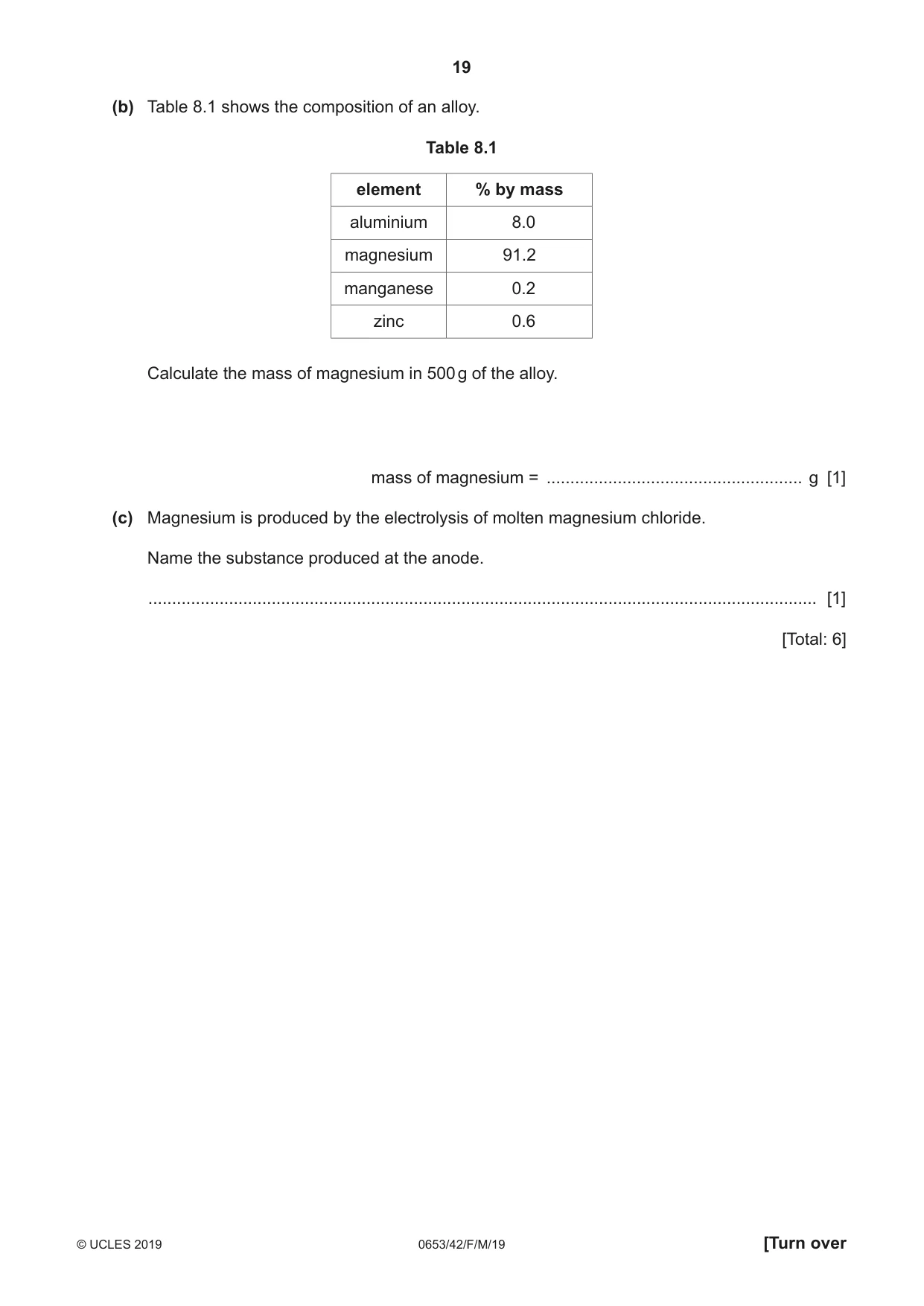 Cambridge IGCSE Science - Combined 0653 2019 Feb/March Paper 4 · Variant 2 question paper, page 19 of 24