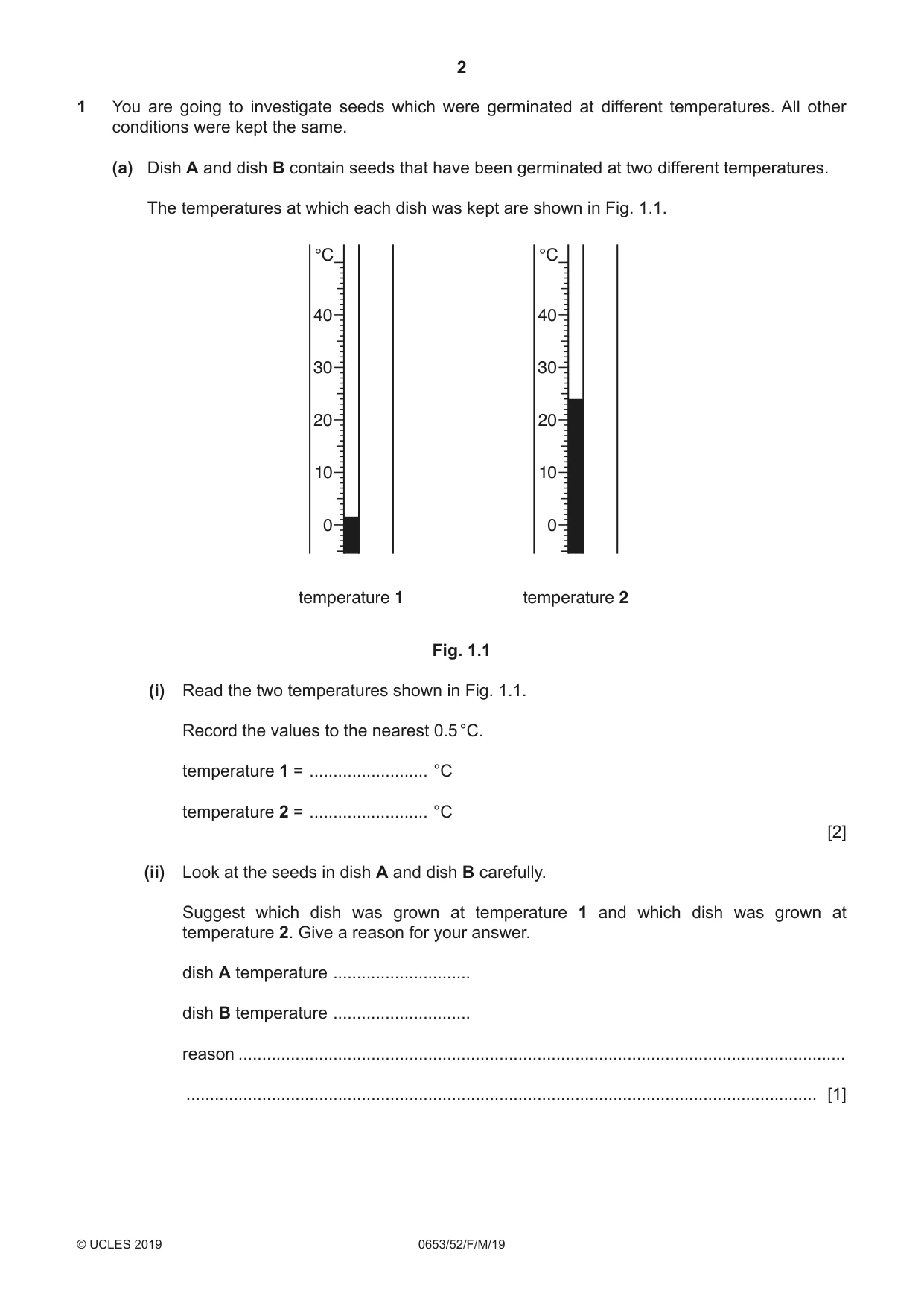 Cambridge IGCSE Science - Combined 0653 2019 Feb/March Paper 5 · Variant 2 question paper, page 2 of 16