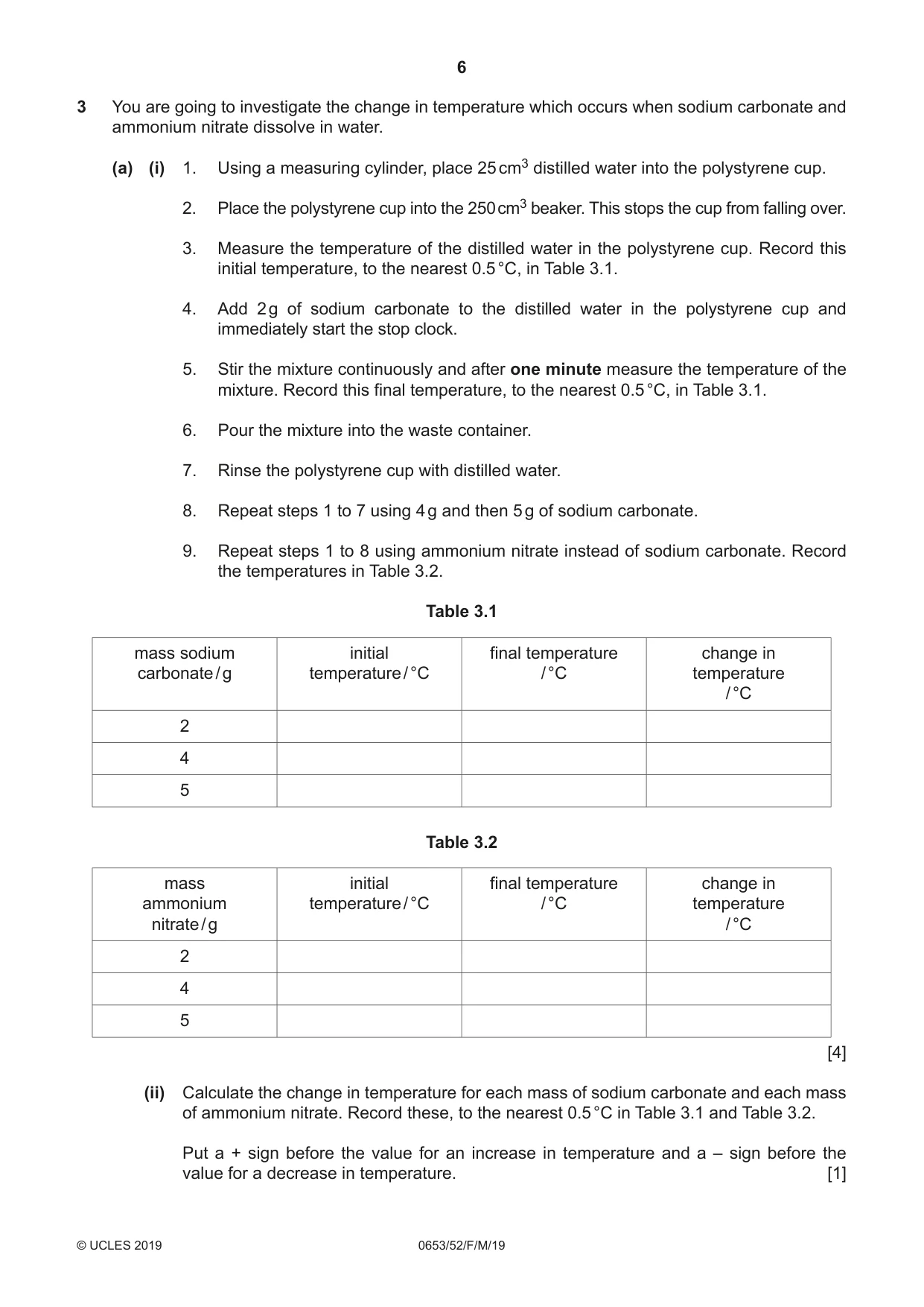 Cambridge IGCSE Science - Combined 0653 2019 Feb/March Paper 5 · Variant 2 question paper, page 6 of 16