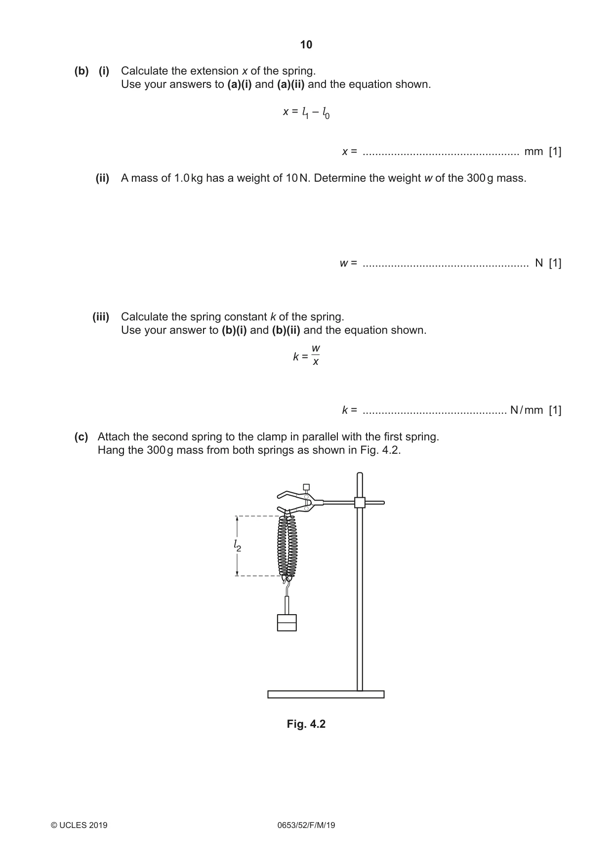 Cambridge IGCSE Science - Combined 0653 2019 Feb/March Paper 5 · Variant 2 question paper, page 10 of 16