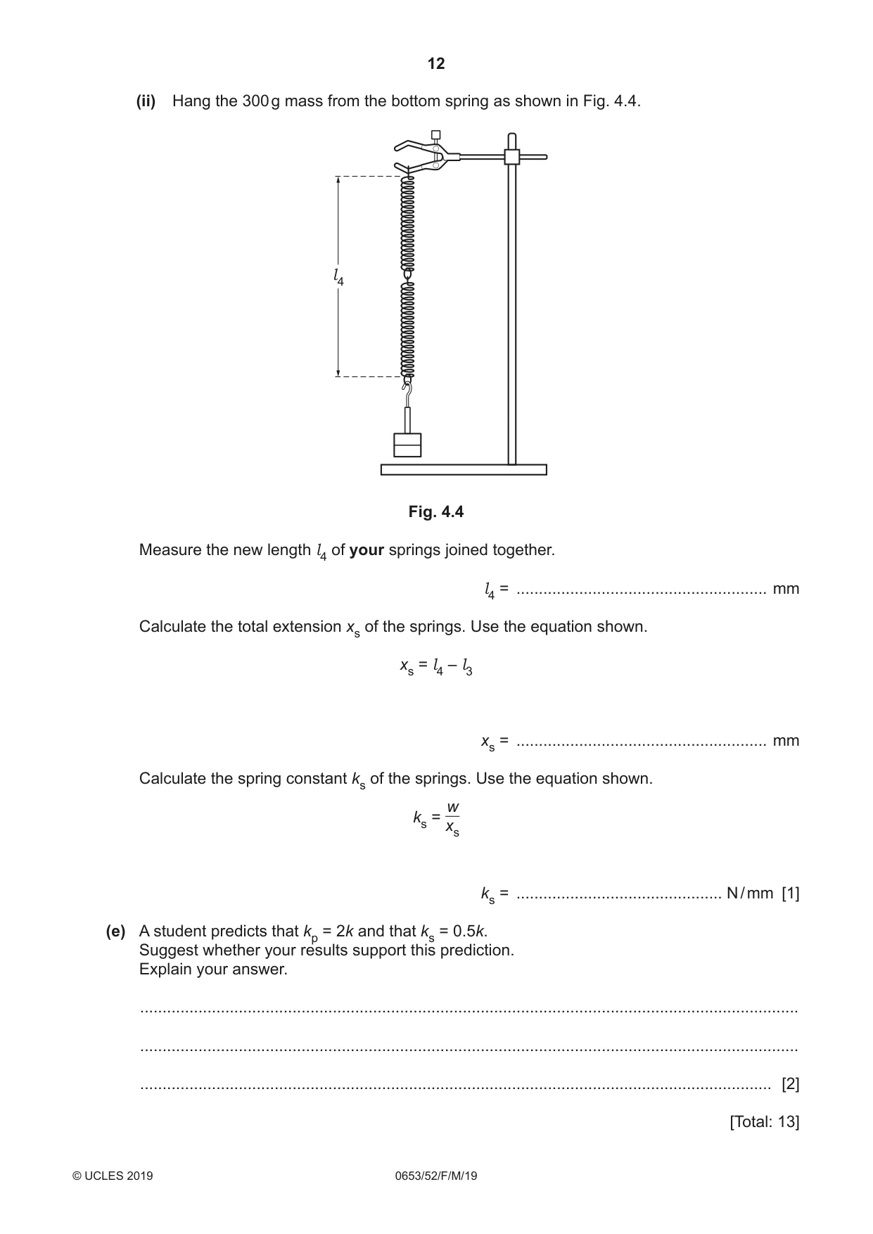 Cambridge IGCSE Science - Combined 0653 2019 Feb/March Paper 5 · Variant 2 question paper, page 12 of 16
