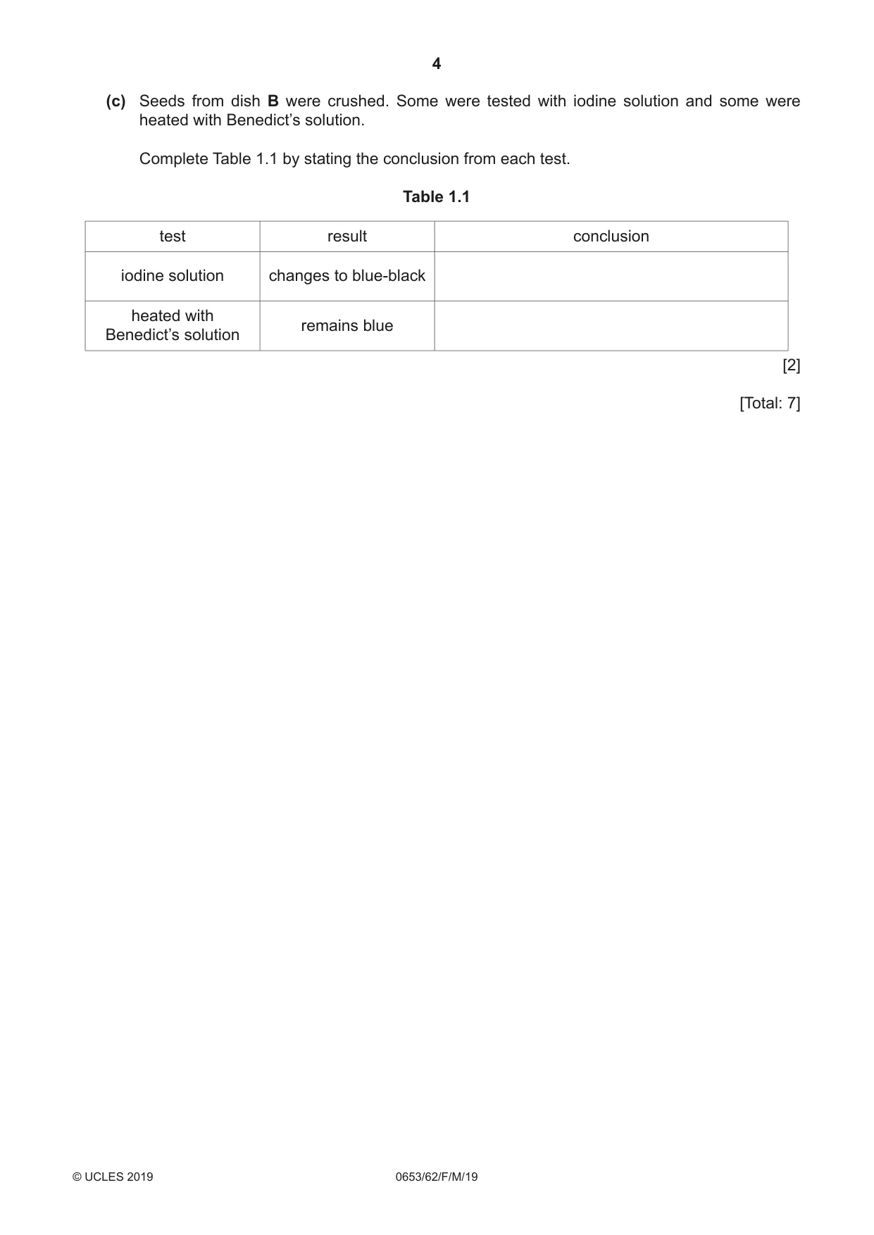 Cambridge IGCSE Science - Combined 0653 2019 Feb/March Paper 6 · Variant 2 question paper, page 4 of 16