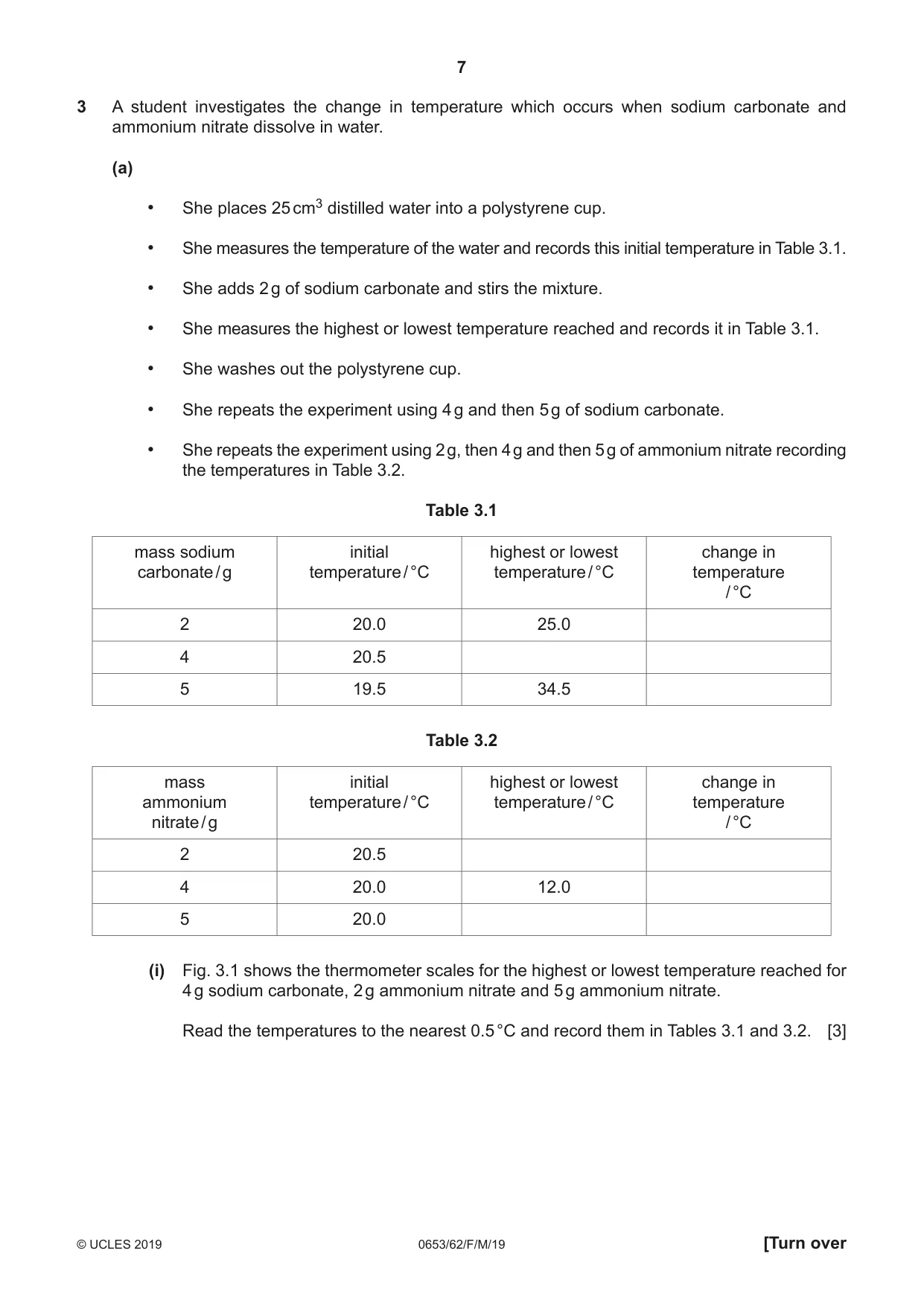 Cambridge IGCSE Science - Combined 0653 2019 Feb/March Paper 6 · Variant 2 question paper, page 7 of 16