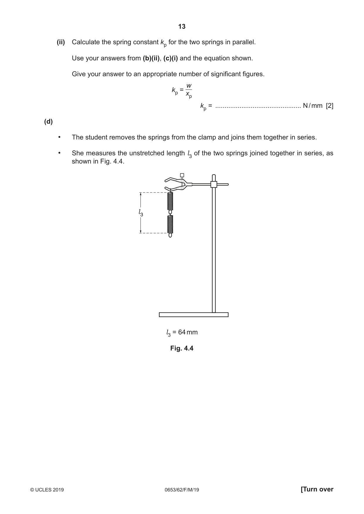 Cambridge IGCSE Science - Combined 0653 2019 Feb/March Paper 6 · Variant 2 question paper, page 13 of 16