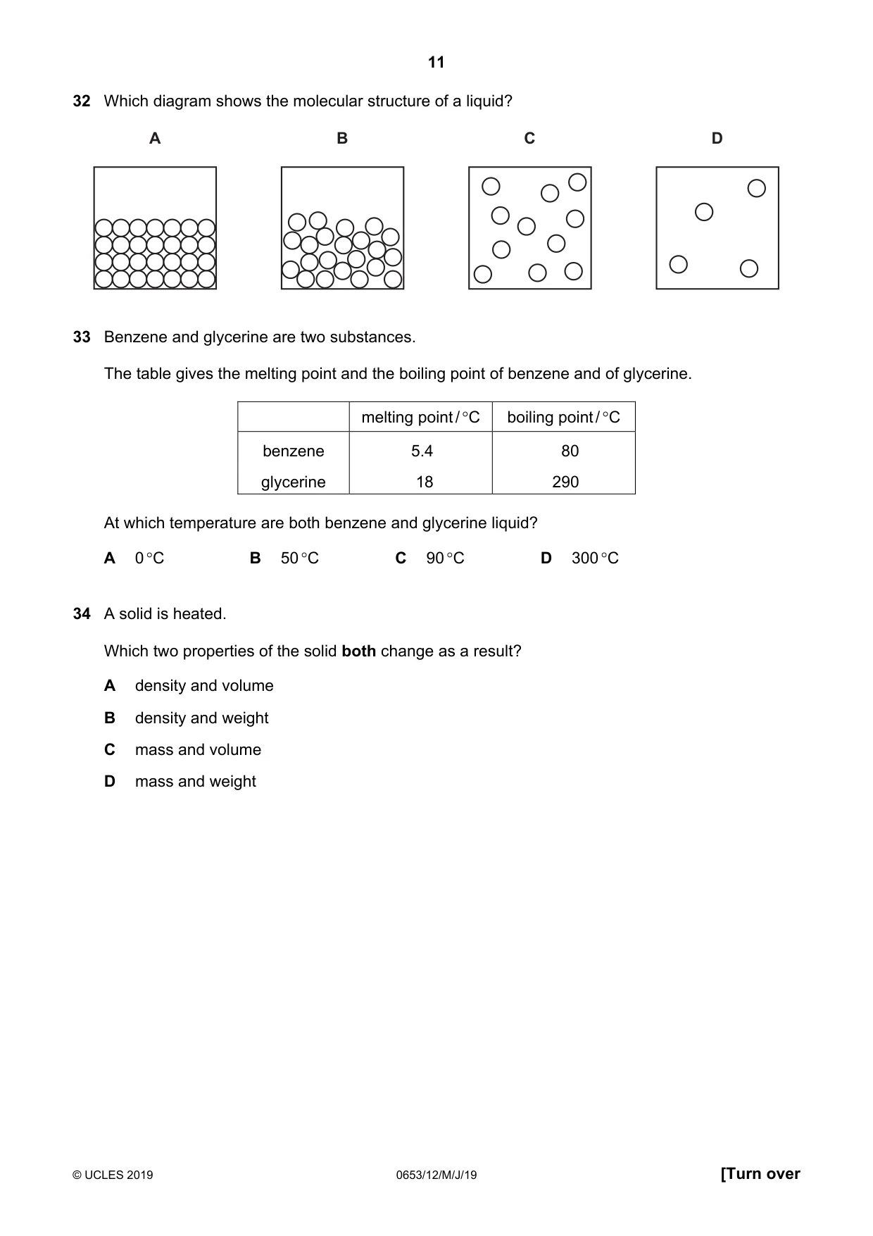 Cambridge IGCSE Science - Combined 0653 2019 May/June Paper 1 · Variant 2 question paper, page 11 of 16