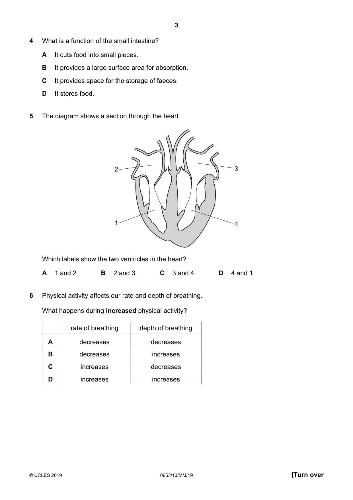 Cambridge IGCSE Science - Combined 0653 2019 May/June Paper 1 · Variant 3 question paper, page 3 of 16