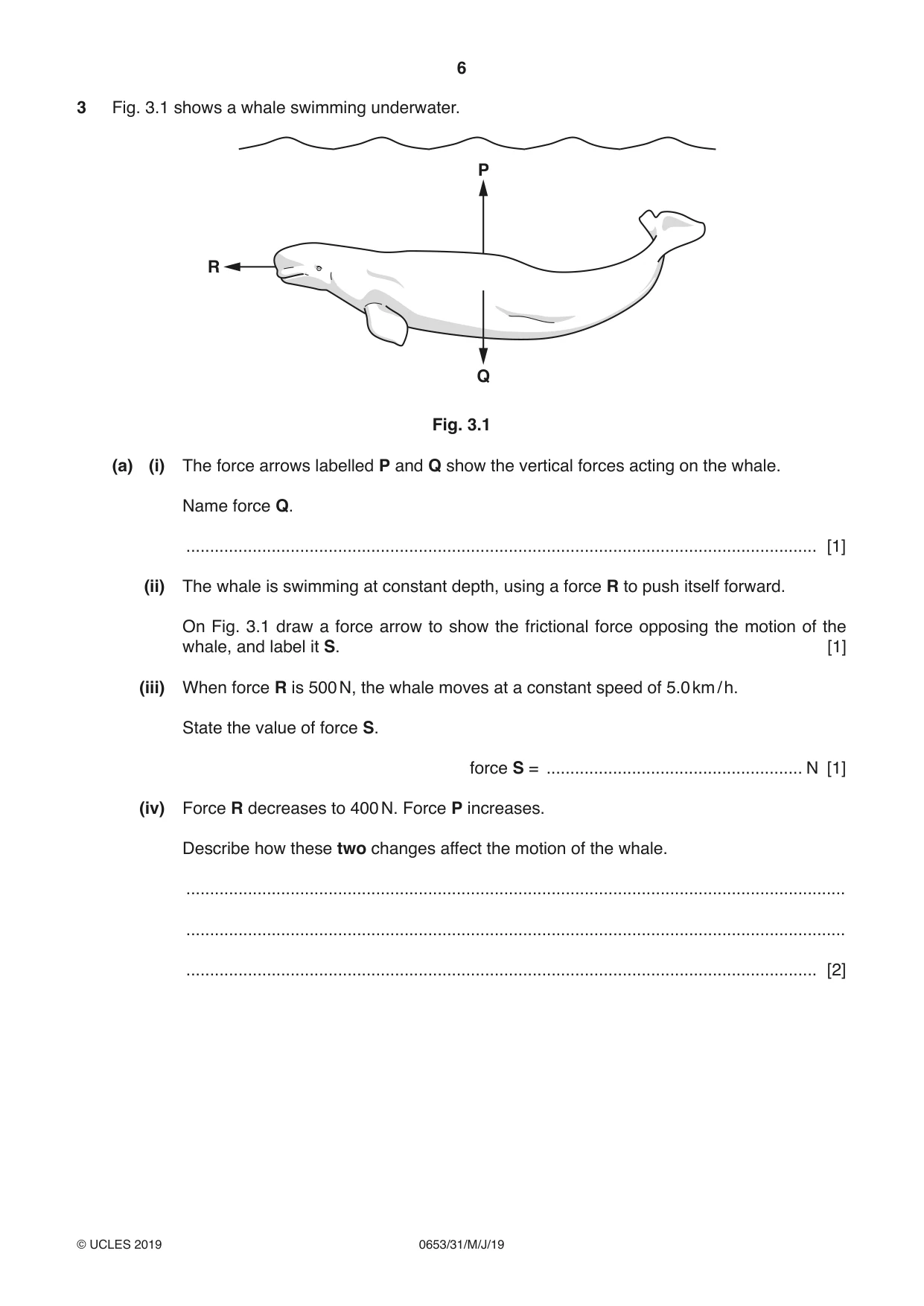 Cambridge IGCSE Science - Combined 0653 2019 May/June Paper 3 · Variant 1 question paper, page 6 of 20
