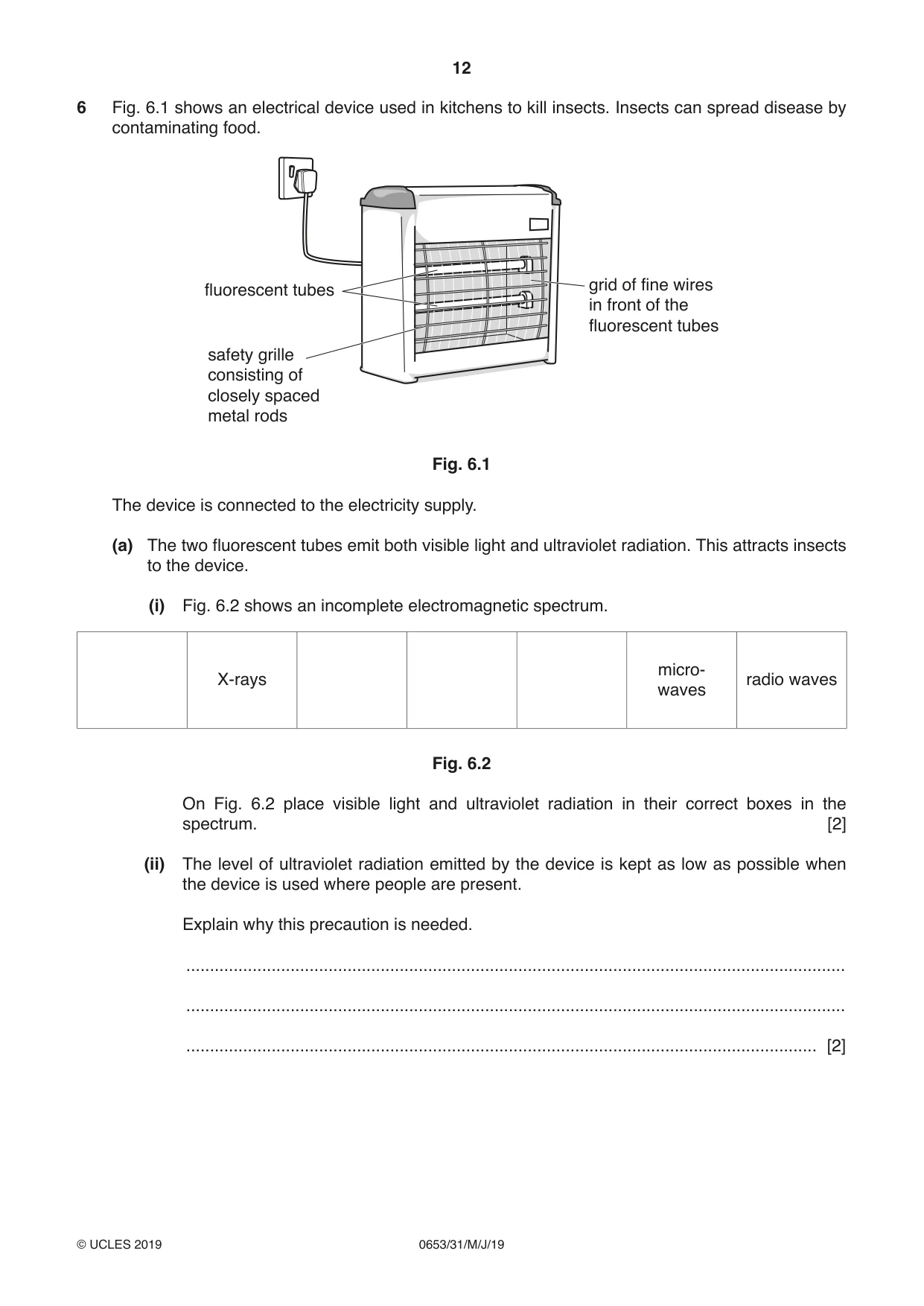 Cambridge IGCSE Science - Combined 0653 2019 May/June Paper 3 · Variant 1 question paper, page 12 of 20