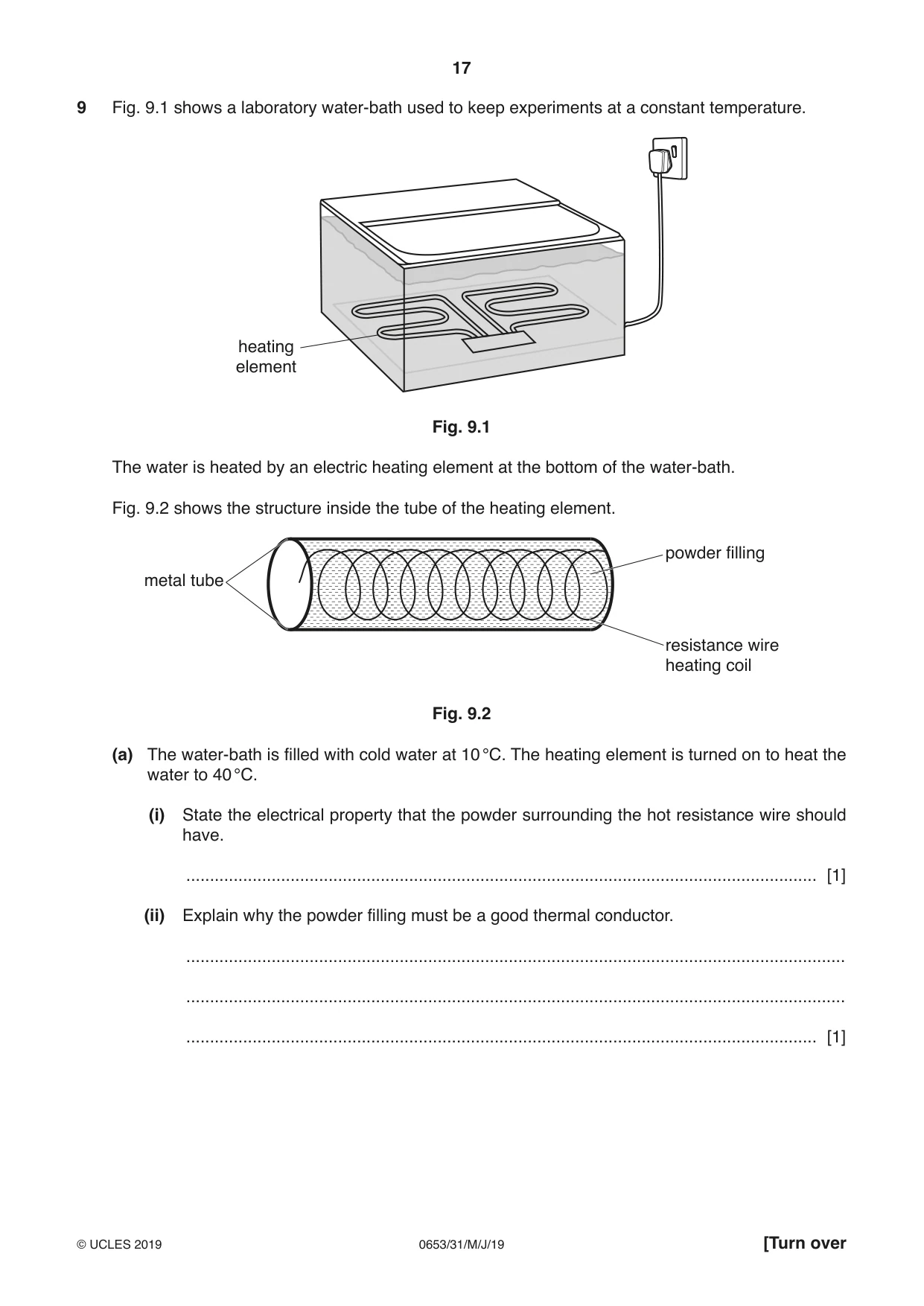 Cambridge IGCSE Science - Combined 0653 2019 May/June Paper 3 · Variant 1 question paper, page 17 of 20