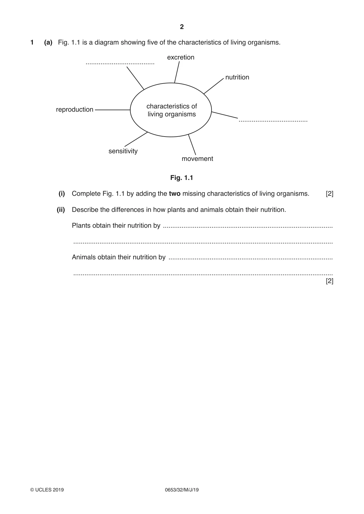 Cambridge IGCSE Science - Combined 0653 2019 May/June Paper 3 · Variant 2 question paper, page 2 of 20