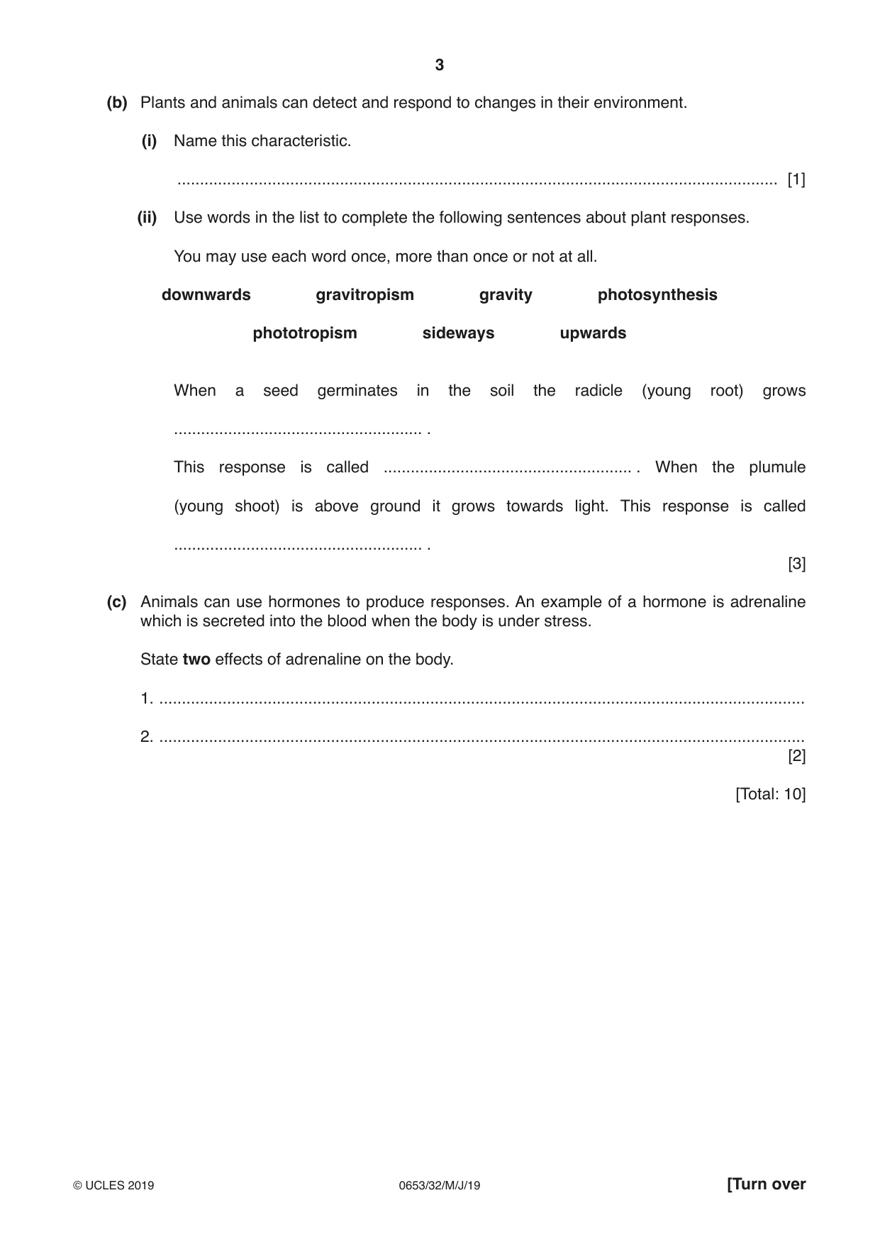 Cambridge IGCSE Science - Combined 0653 2019 May/June Paper 3 · Variant 2 question paper, page 3 of 20