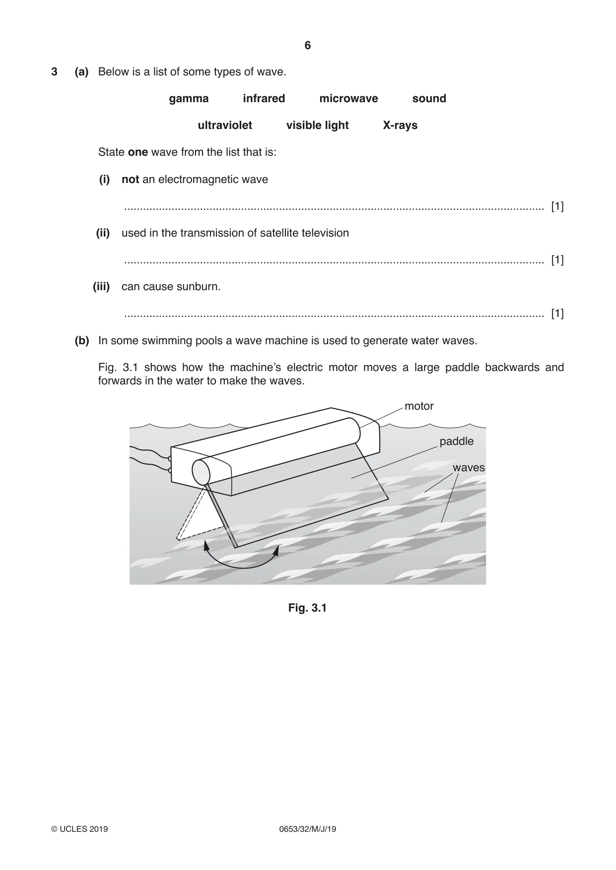 Cambridge IGCSE Science - Combined 0653 2019 May/June Paper 3 · Variant 2 question paper, page 6 of 20