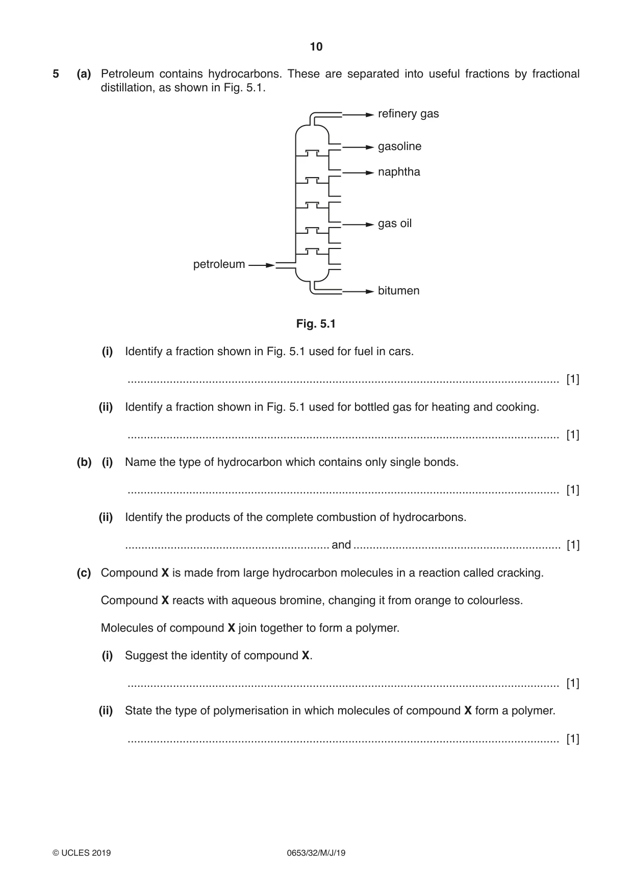 Cambridge IGCSE Science - Combined 0653 2019 May/June Paper 3 · Variant 2 question paper, page 10 of 20