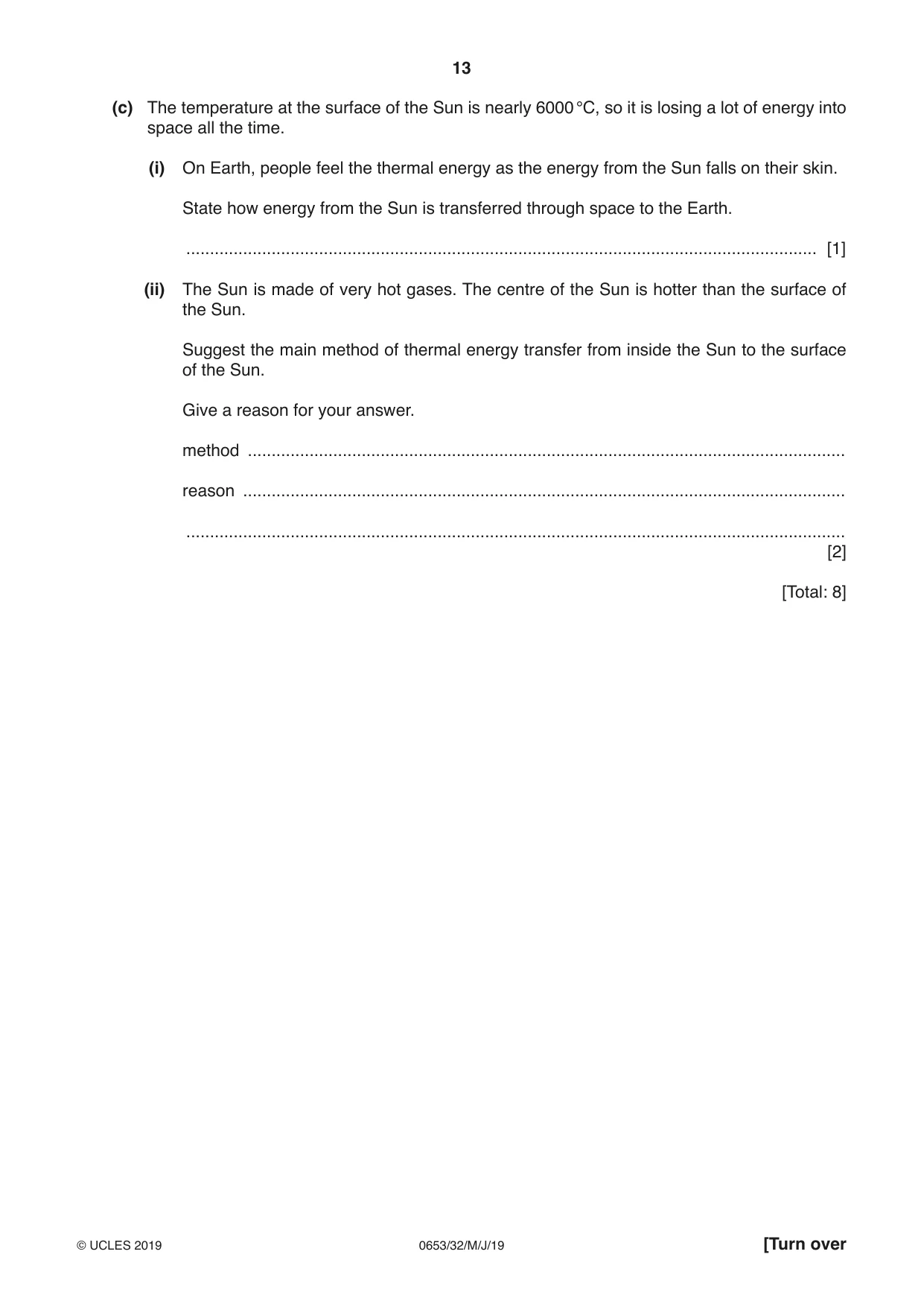 Cambridge IGCSE Science - Combined 0653 2019 May/June Paper 3 · Variant 2 question paper, page 13 of 20