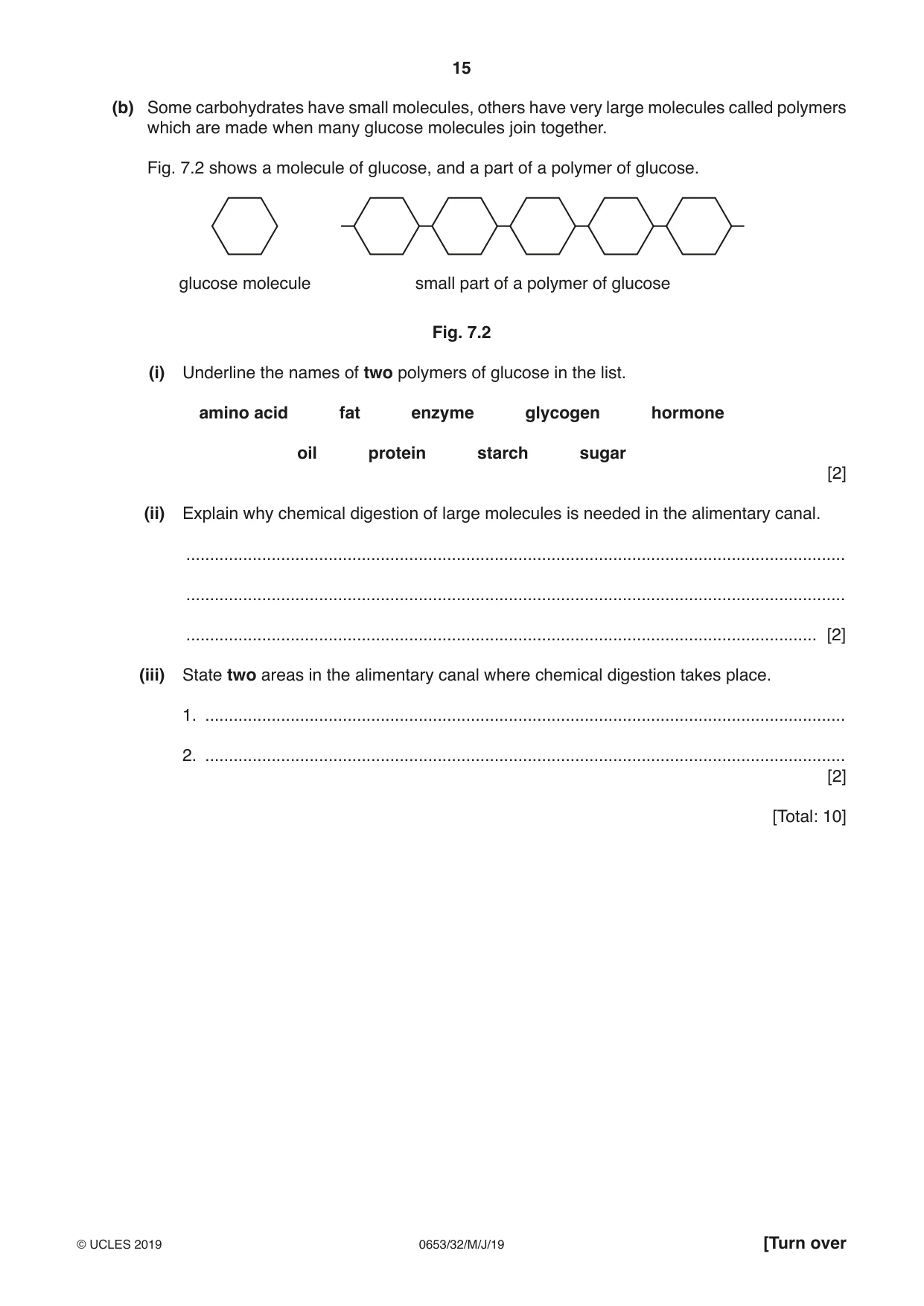 Cambridge IGCSE Science - Combined 0653 2019 May/June Paper 3 · Variant 2 question paper, page 15 of 20
