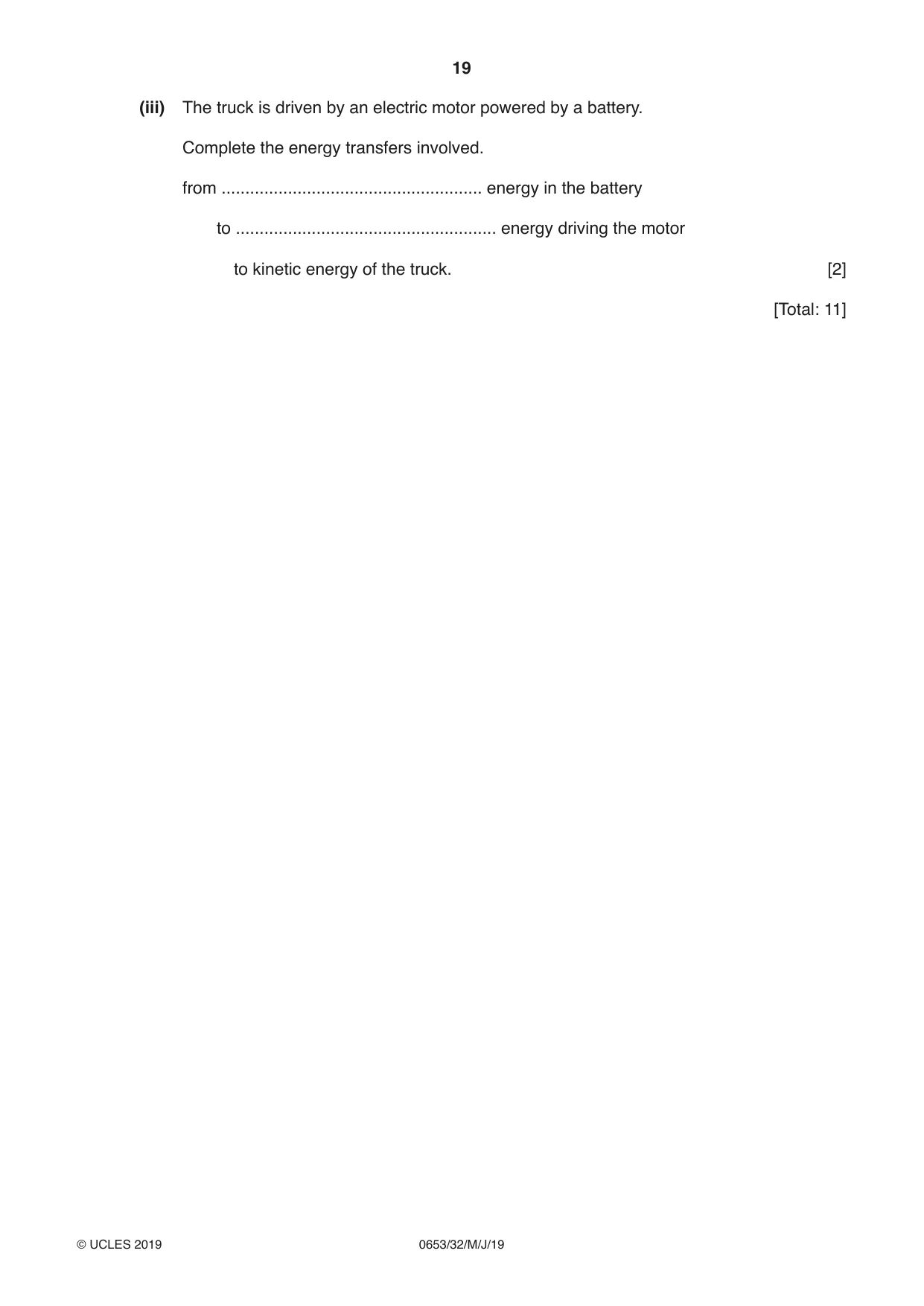 Cambridge IGCSE Science - Combined 0653 2019 May/June Paper 3 · Variant 2 question paper, page 19 of 20