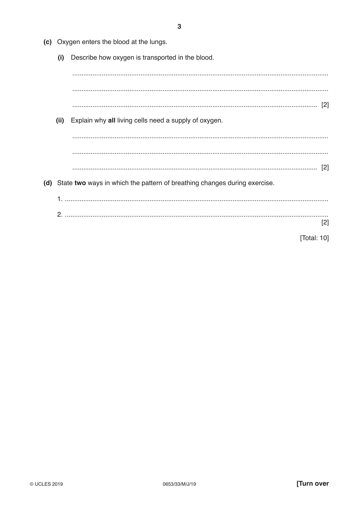Cambridge IGCSE Science - Combined 0653 2019 May/June Paper 3 · Variant 3 question paper, page 3 of 20