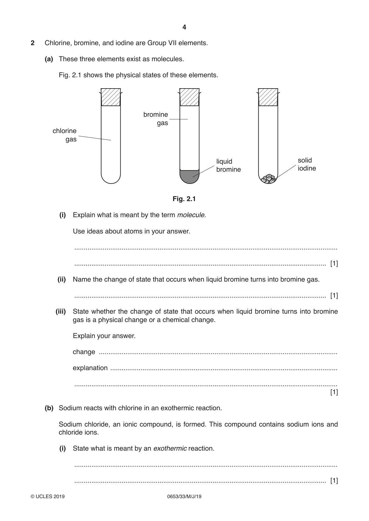 Cambridge IGCSE Science - Combined 0653 2019 May/June Paper 3 · Variant 3 question paper, page 4 of 20