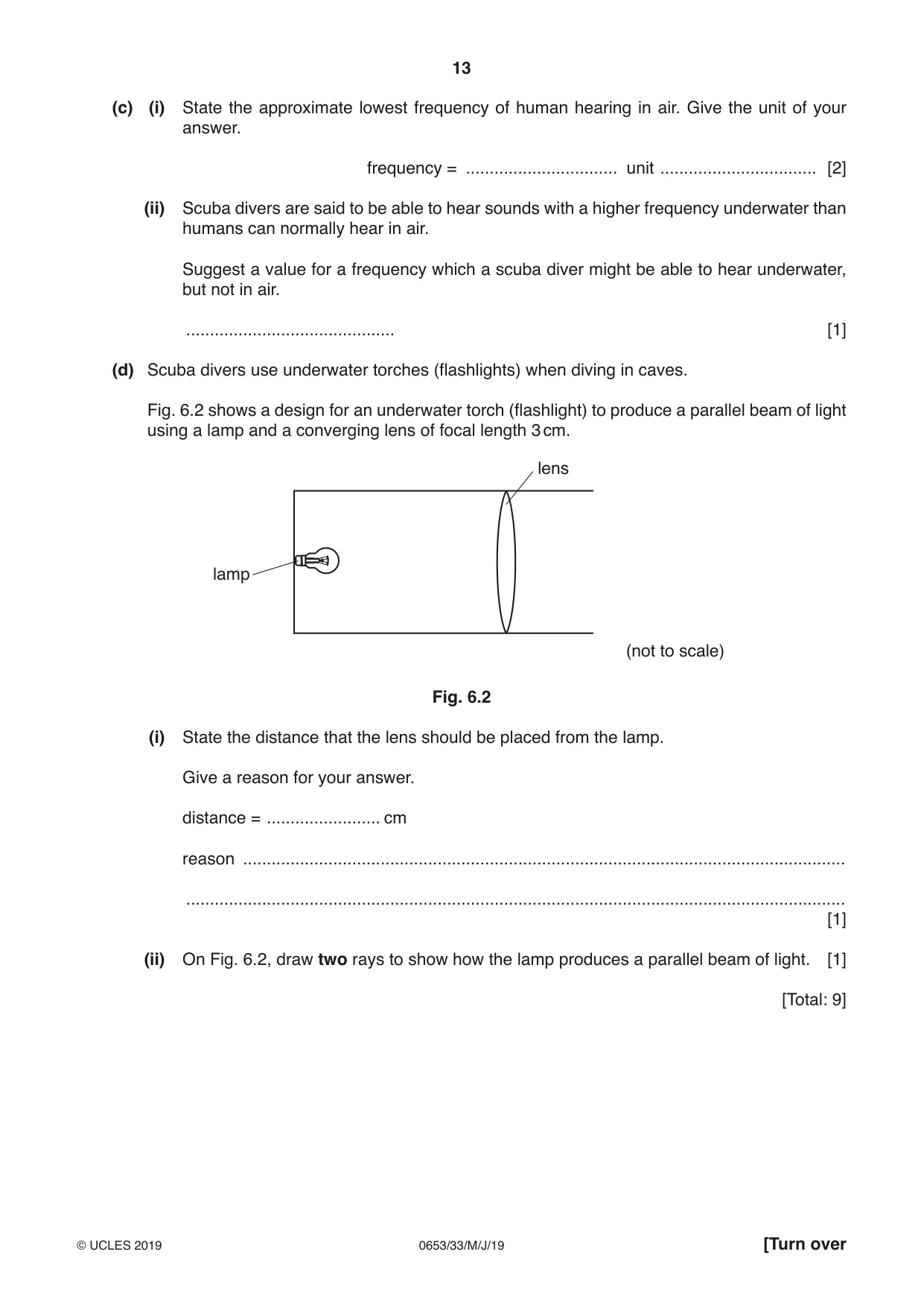 Cambridge IGCSE Science - Combined 0653 2019 May/June Paper 3 · Variant 3 question paper, page 13 of 20