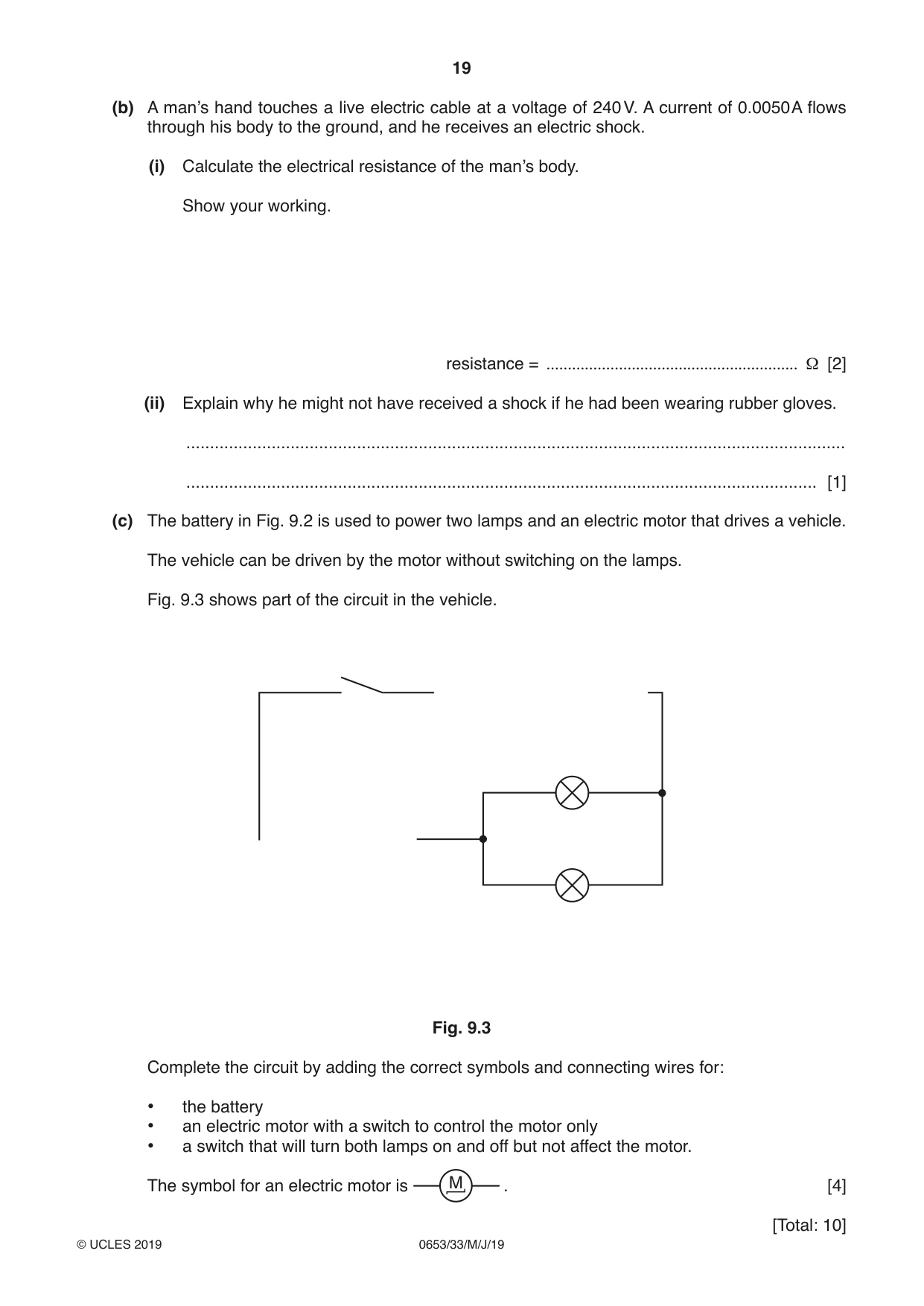 Cambridge IGCSE Science - Combined 0653 2019 May/June Paper 3 · Variant 3 question paper, page 19 of 20