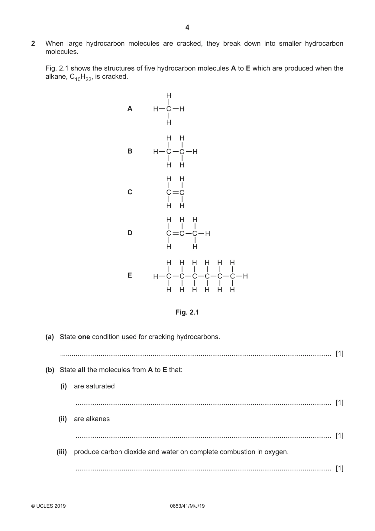 Cambridge IGCSE Science - Combined 0653 2019 May/June Paper 4 · Variant 1 question paper, page 4 of 24