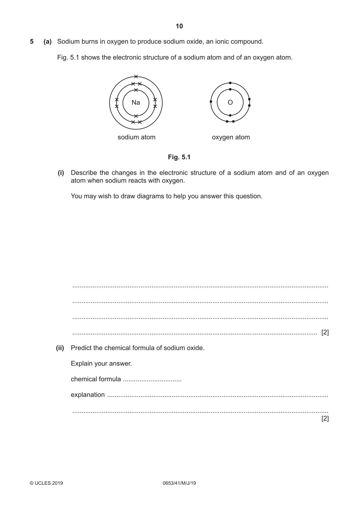 Cambridge IGCSE Science - Combined 0653 2019 May/June Paper 4 · Variant 1 question paper, page 10 of 24