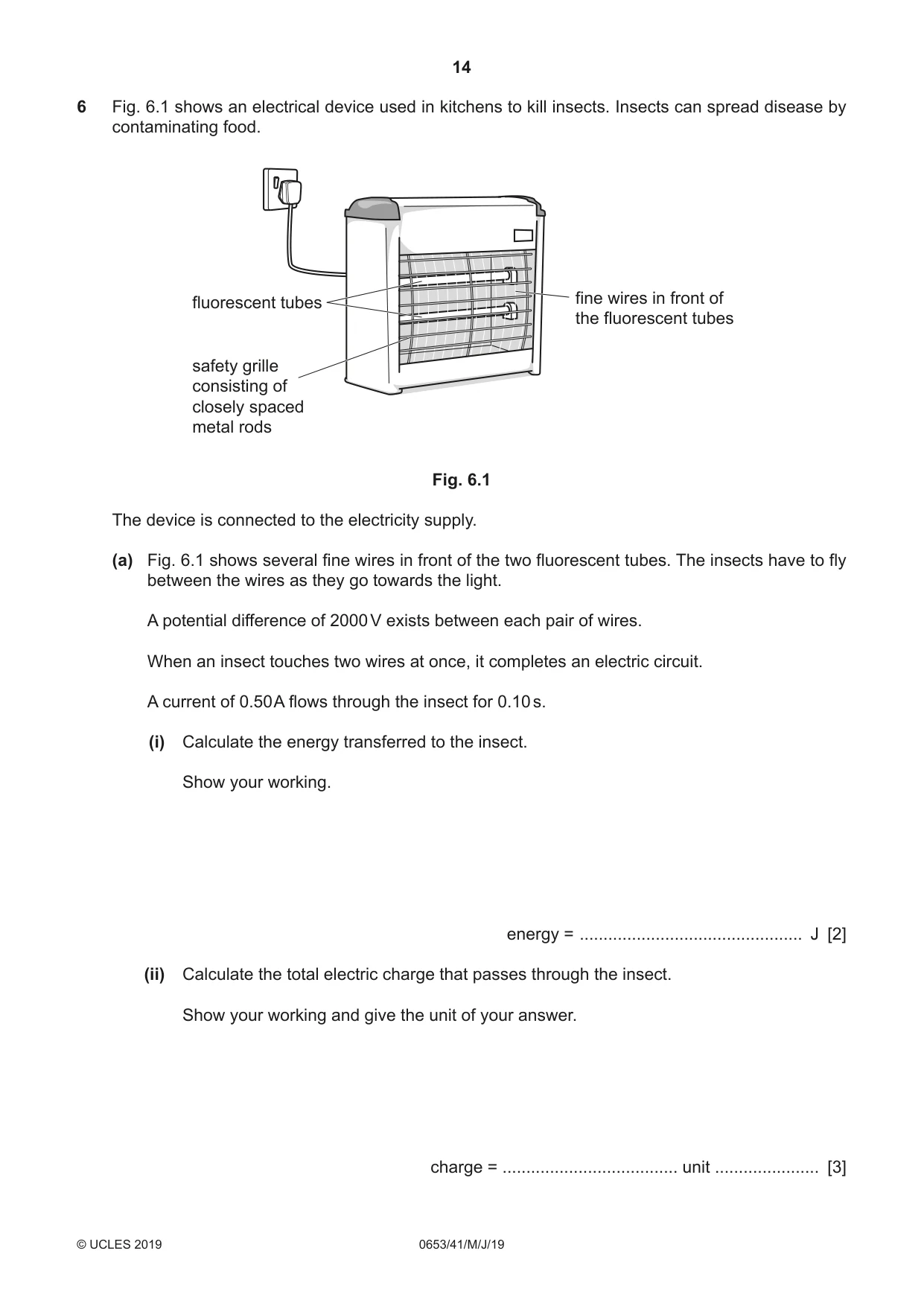 Cambridge IGCSE Science - Combined 0653 2019 May/June Paper 4 · Variant 1 question paper, page 14 of 24