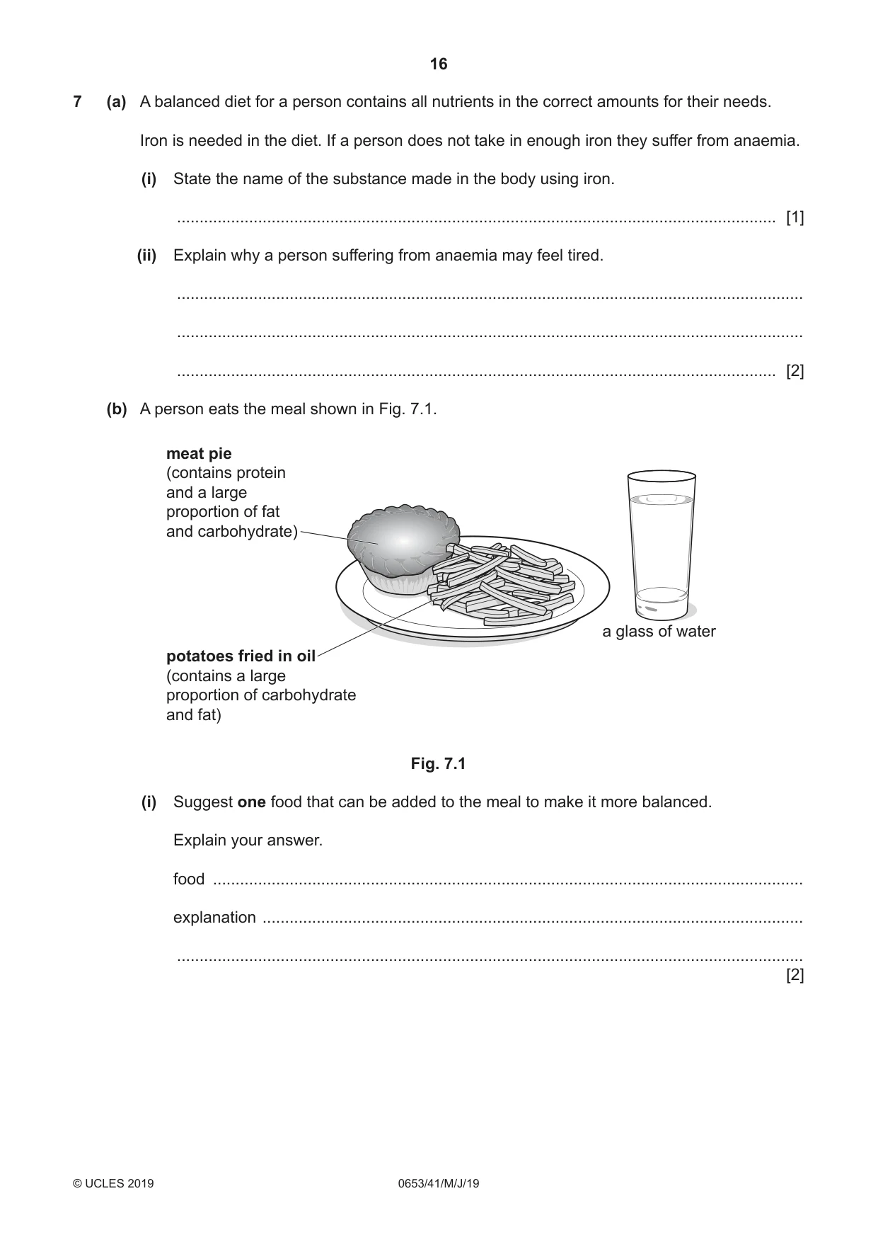 Cambridge IGCSE Science - Combined 0653 2019 May/June Paper 4 · Variant 1 question paper, page 16 of 24