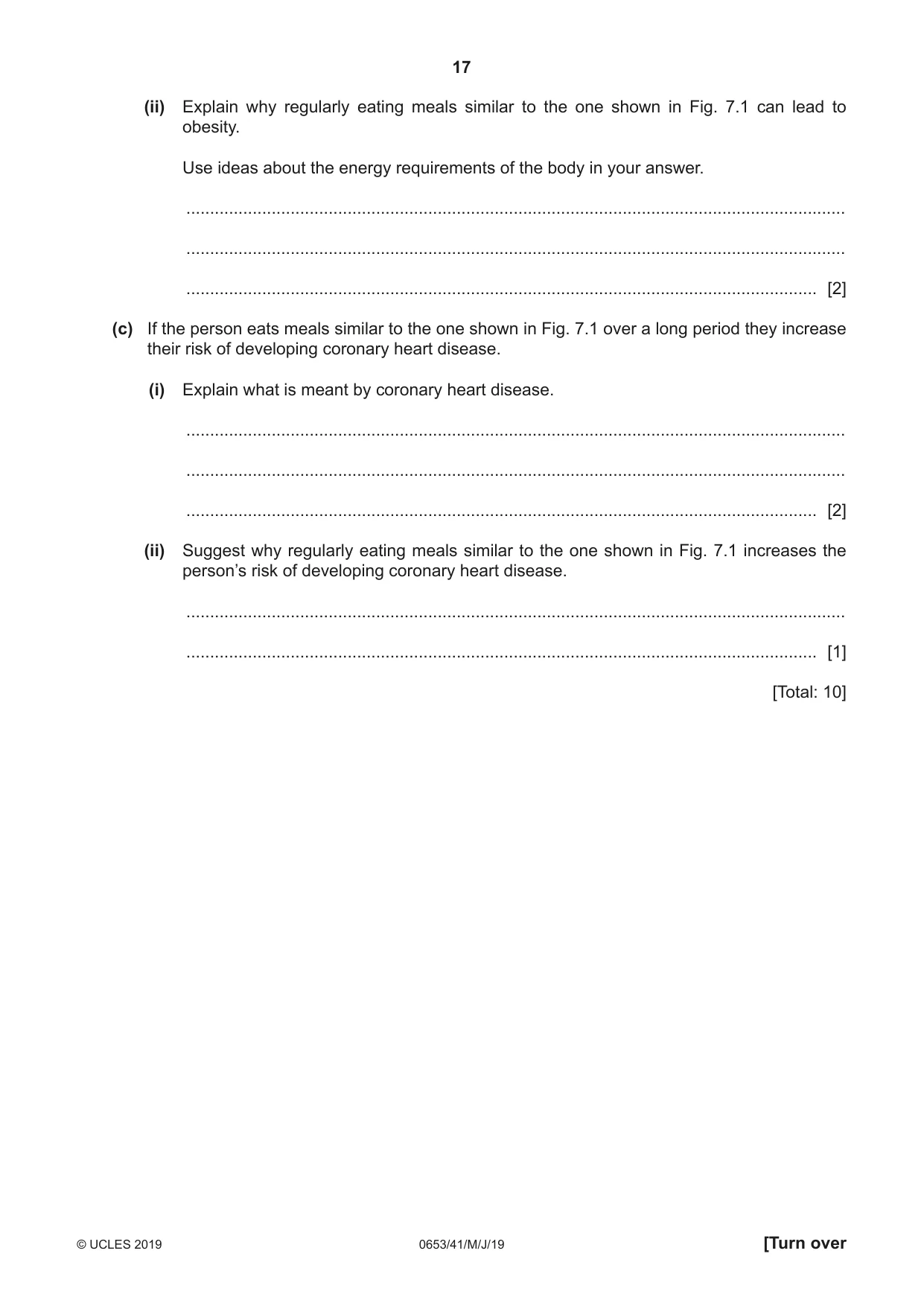 Cambridge IGCSE Science - Combined 0653 2019 May/June Paper 4 · Variant 1 question paper, page 17 of 24
