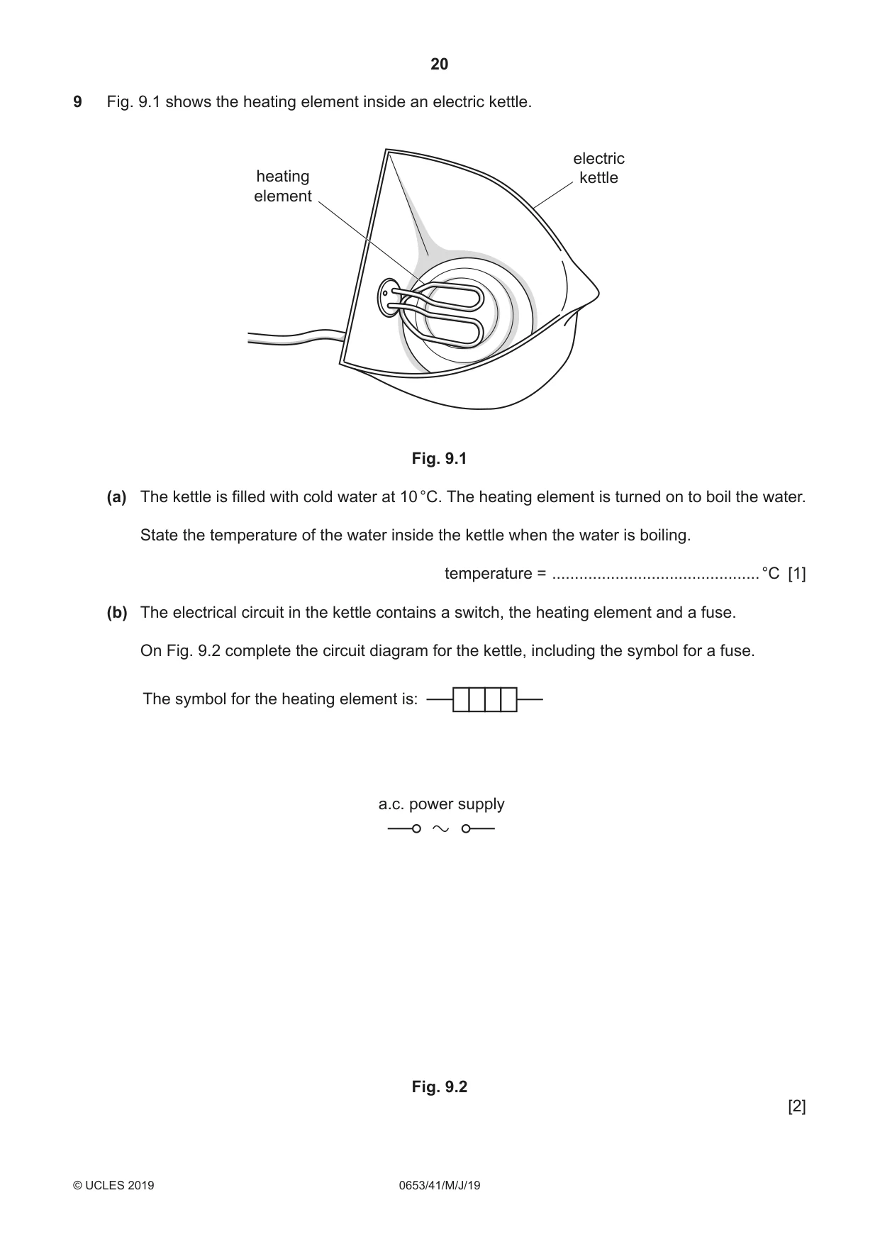 Cambridge IGCSE Science - Combined 0653 2019 May/June Paper 4 · Variant 1 question paper, page 20 of 24