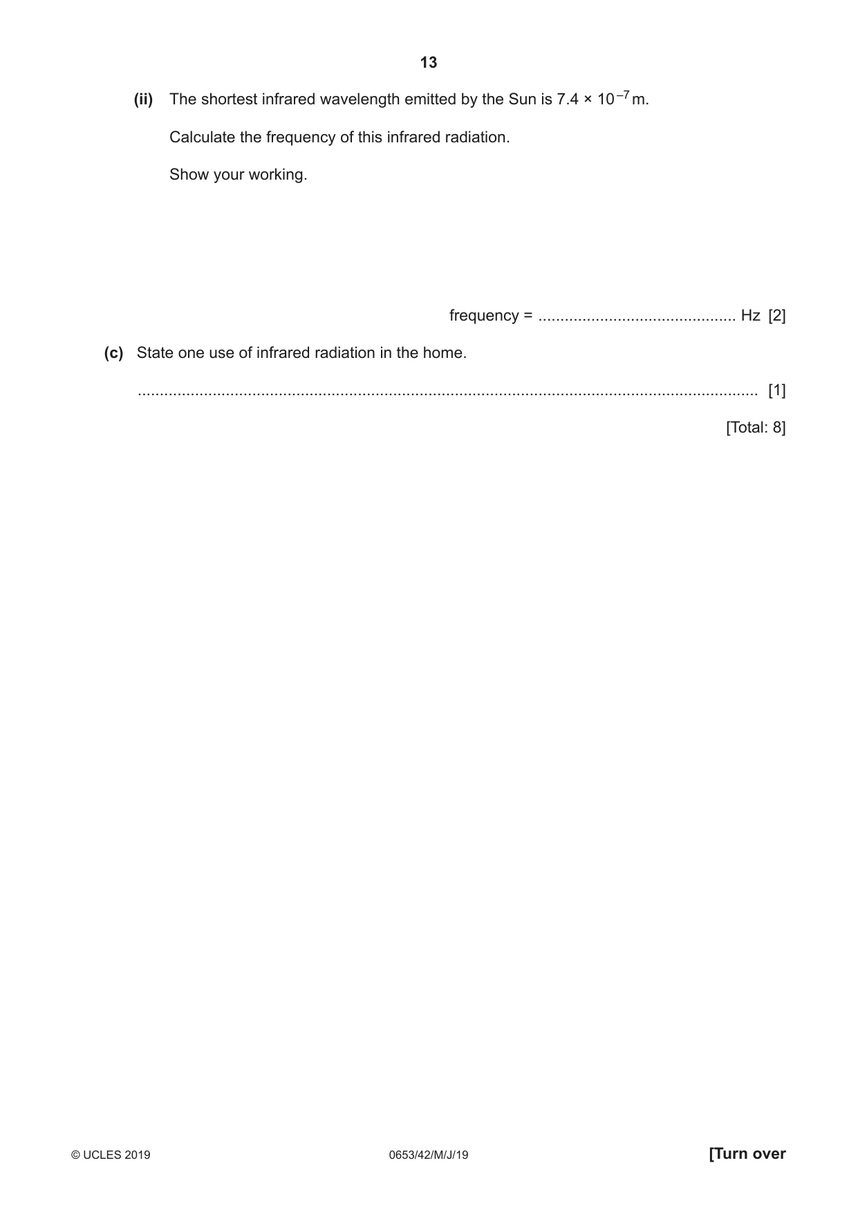 Cambridge IGCSE Science - Combined 0653 2019 May/June Paper 4 · Variant 2 question paper, page 13 of 20