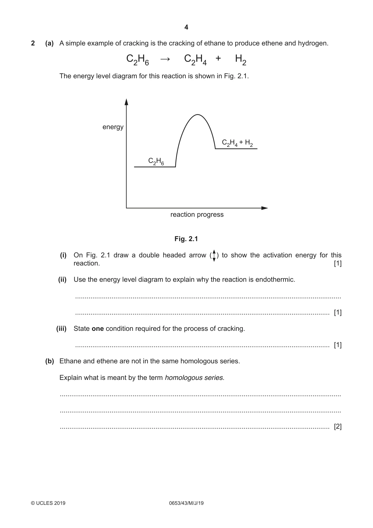 Cambridge IGCSE Science - Combined 0653 2019 May/June Paper 4 · Variant 3 question paper, page 4 of 20