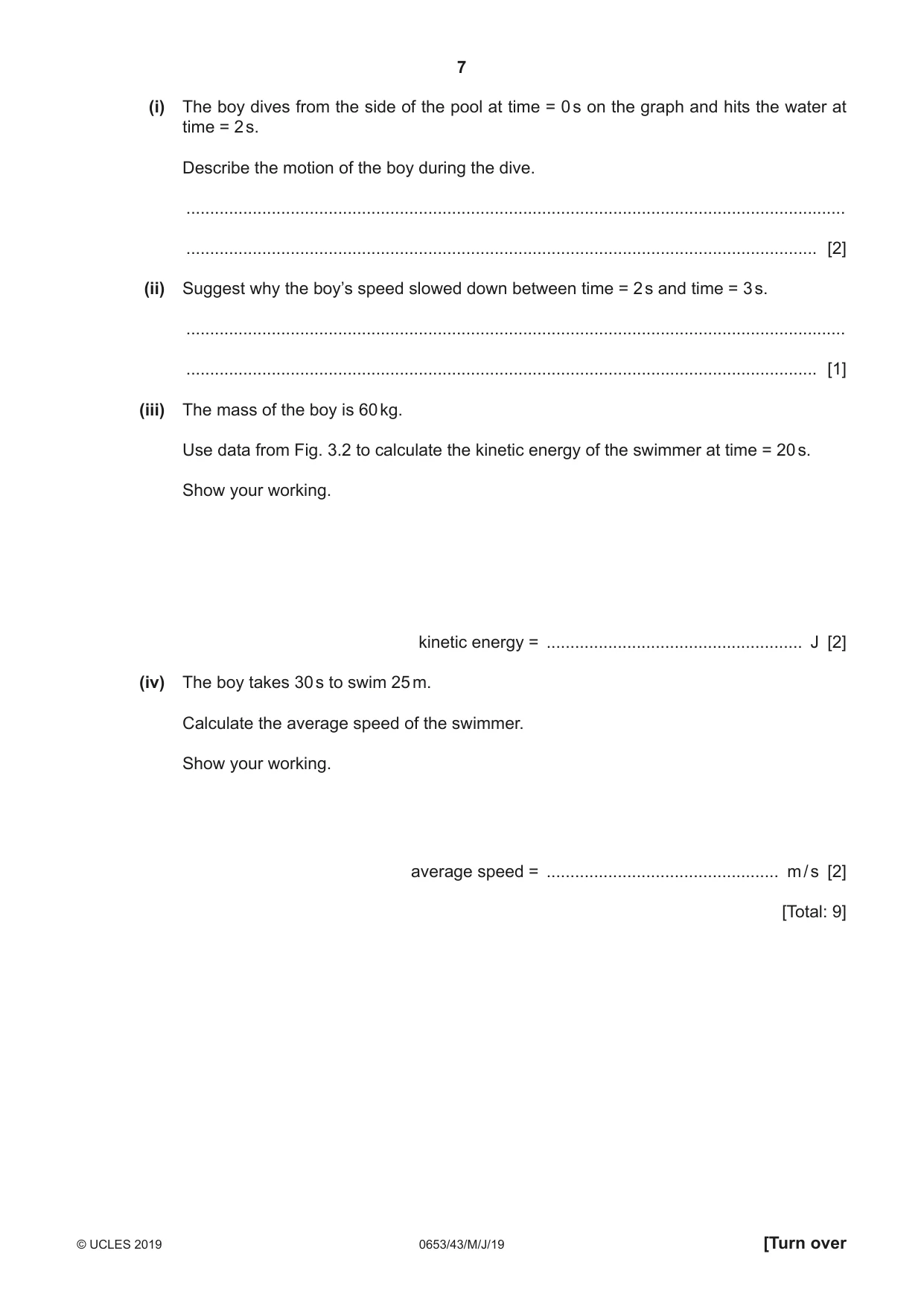 Cambridge IGCSE Science - Combined 0653 2019 May/June Paper 4 · Variant 3 question paper, page 7 of 20