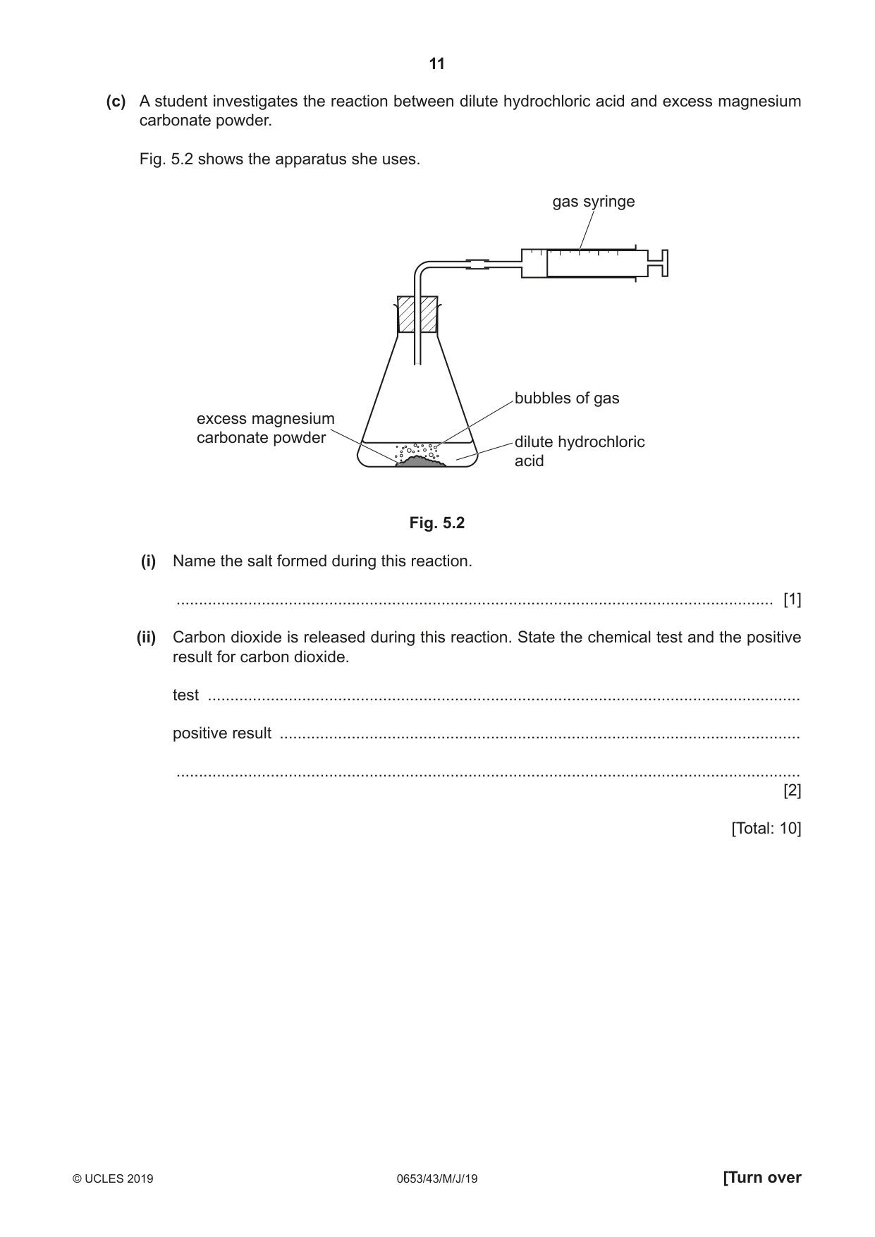 Cambridge IGCSE Science - Combined 0653 2019 May/June Paper 4 · Variant 3 question paper, page 11 of 20