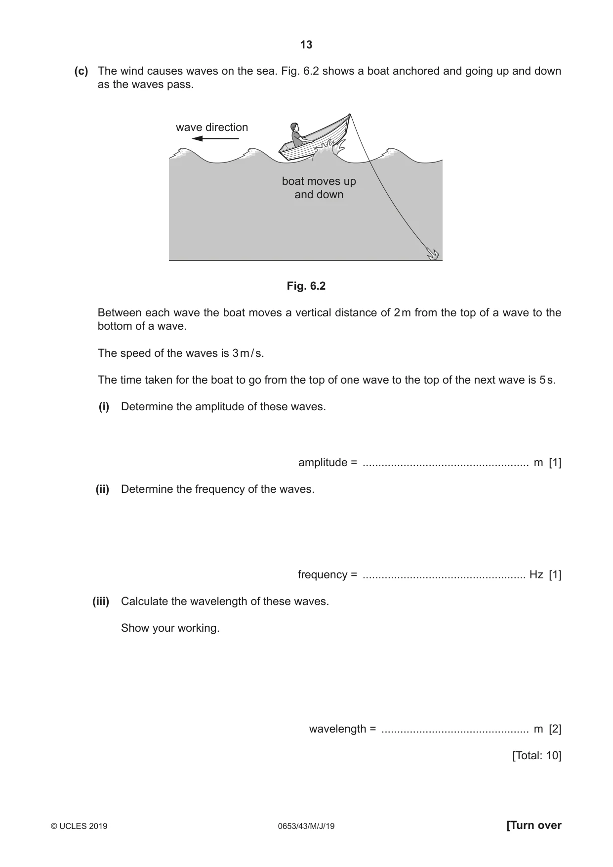 Cambridge IGCSE Science - Combined 0653 2019 May/June Paper 4 · Variant 3 question paper, page 13 of 20